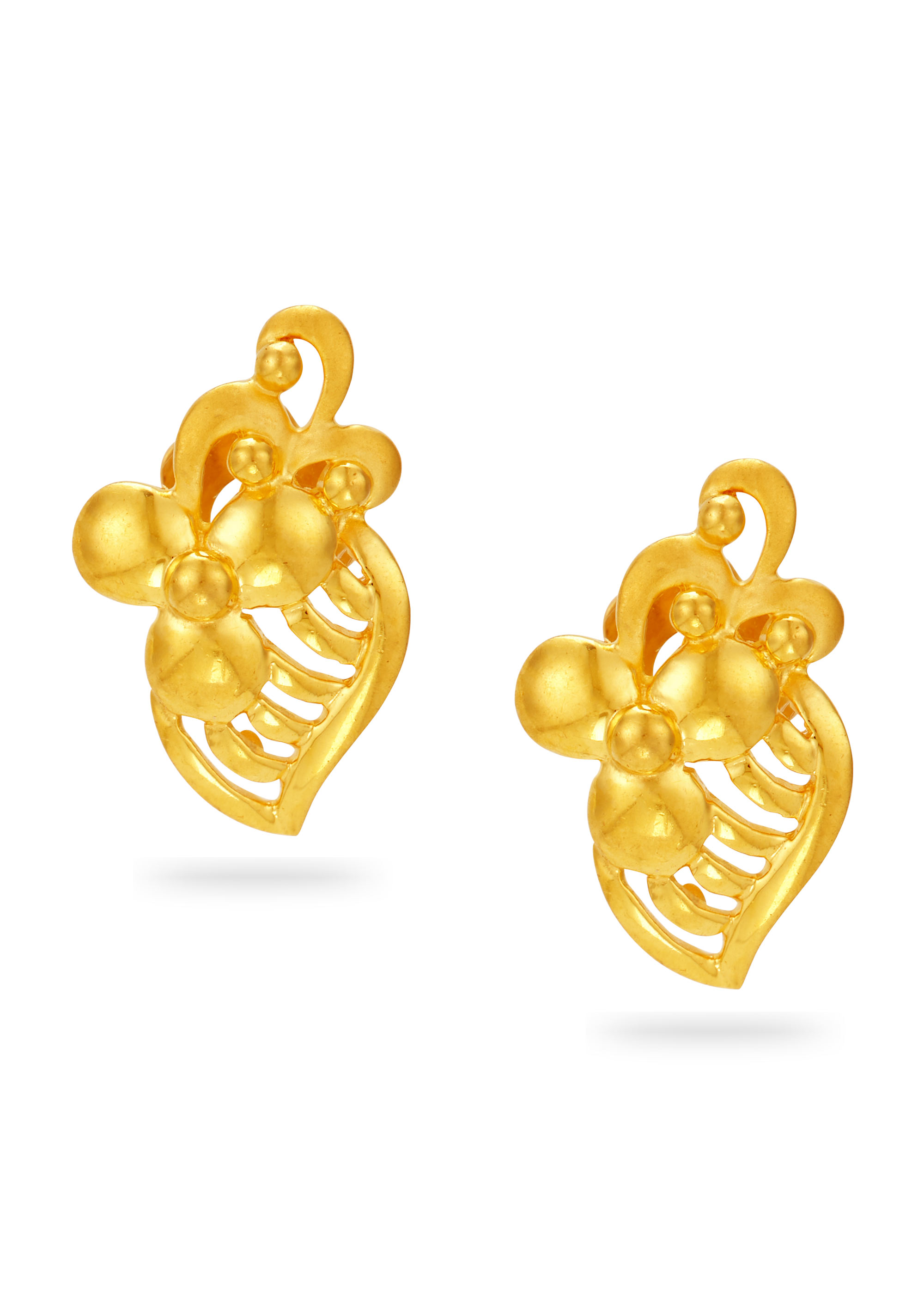 Petals of 22K Gold Perfection Stud Earring