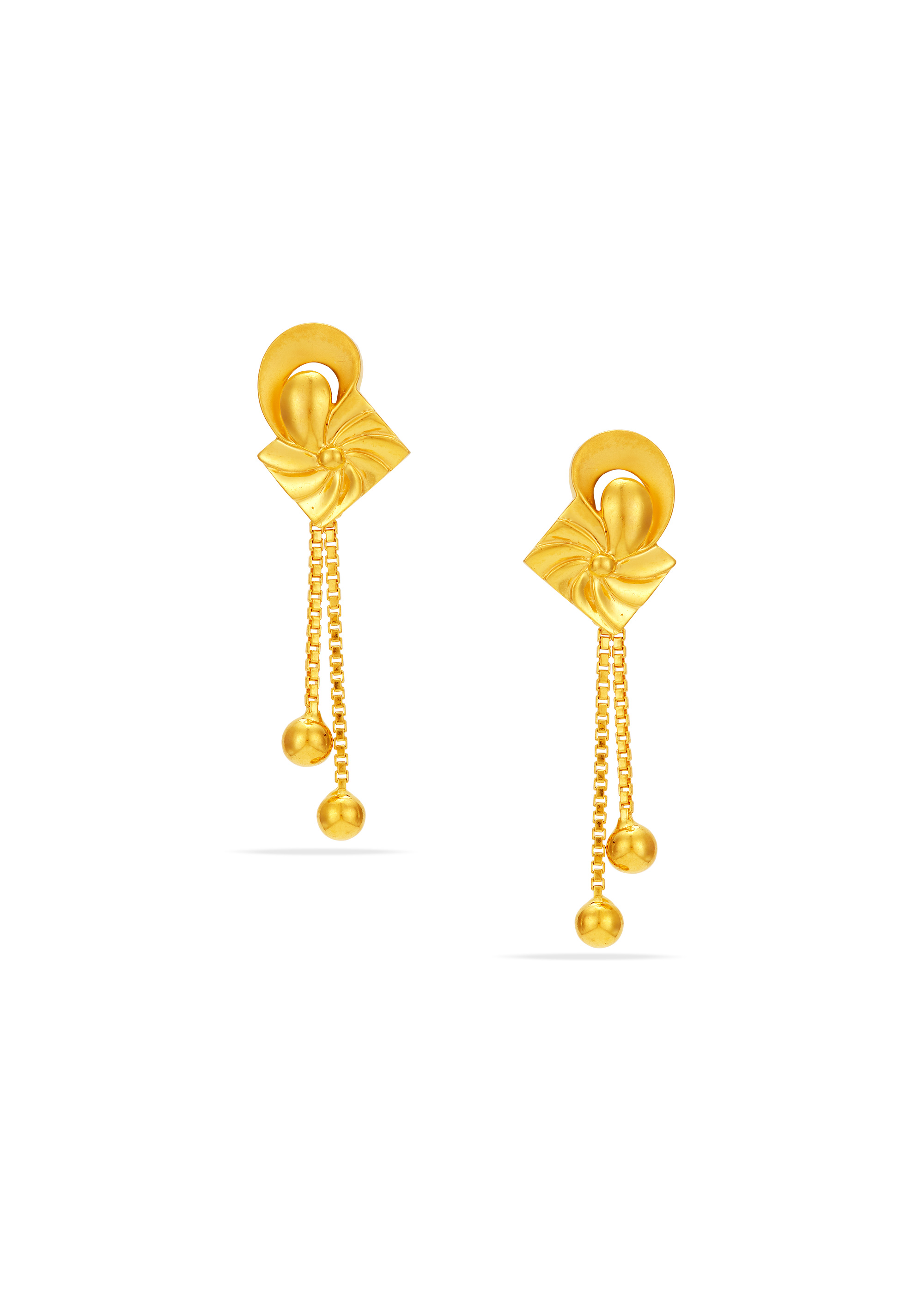 Chain Drop 22K Gold Fancy Hanging Earring