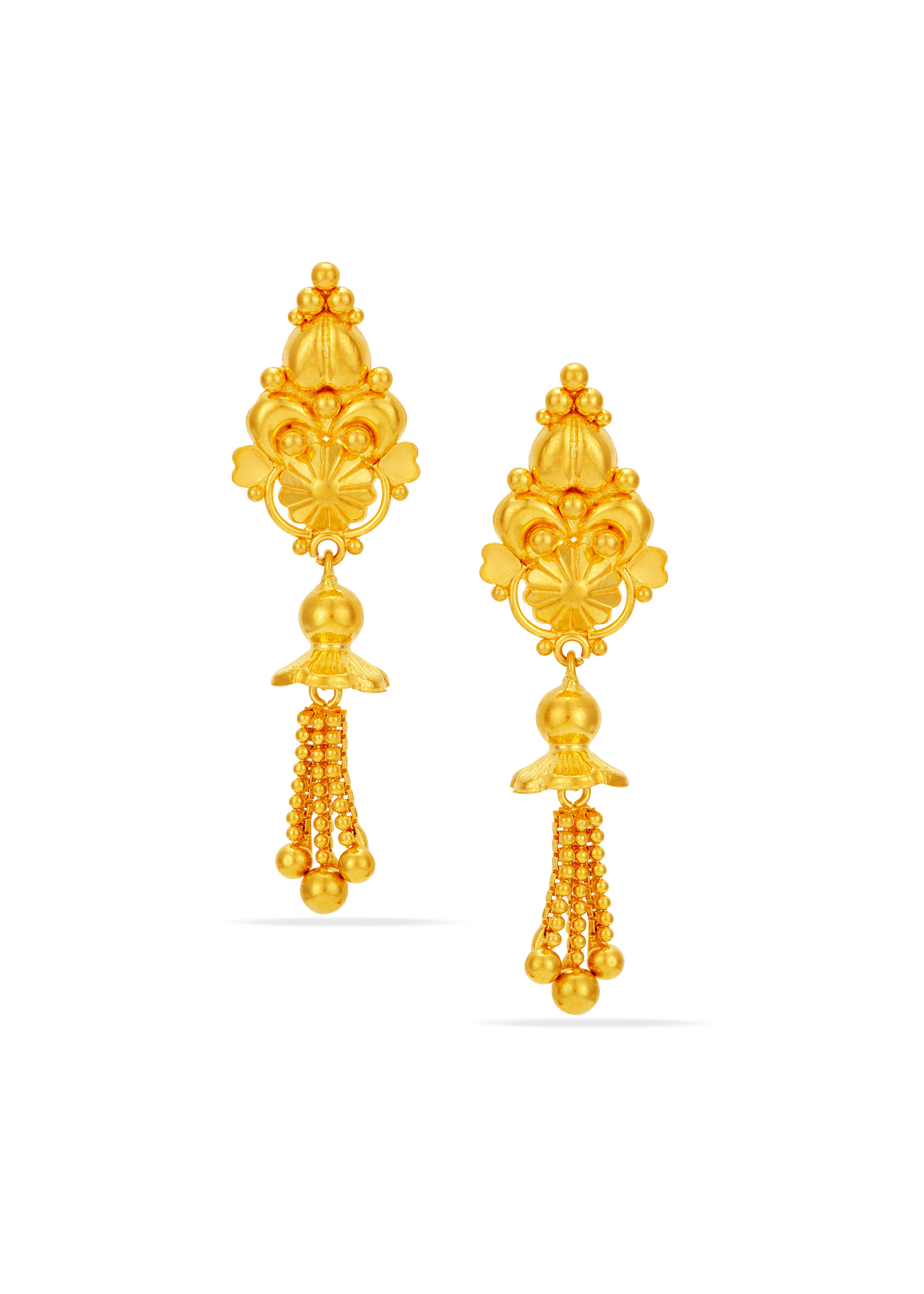 Elegant Chain 22K Gold Hanging Earring