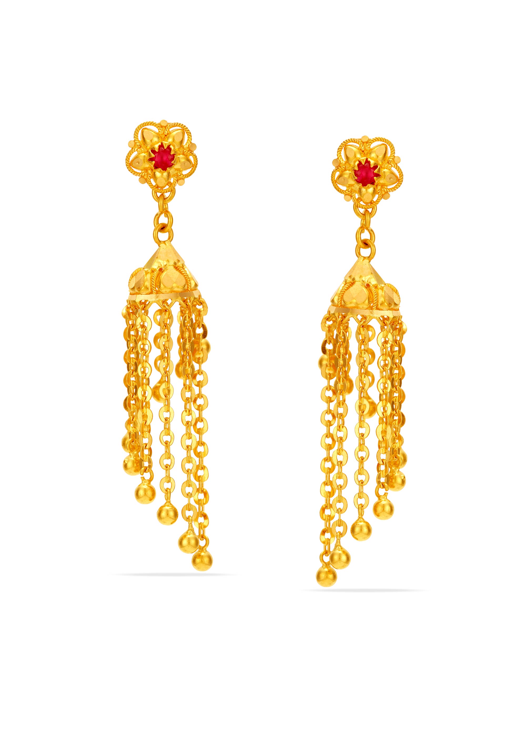 Trendy Glow 22K Gold Jhumka Earring