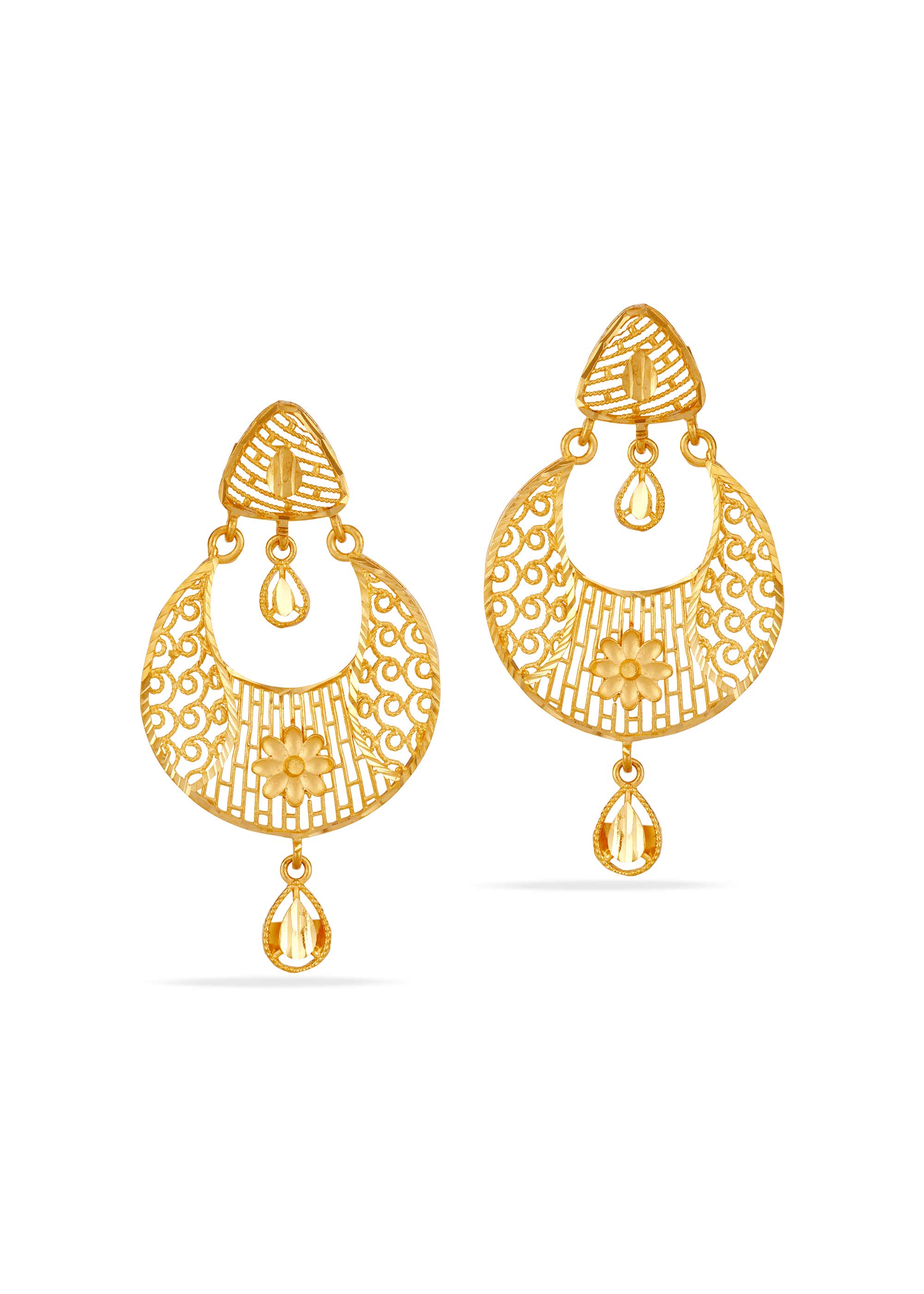 Turkish Delight 22K Gold Chandballi Earring