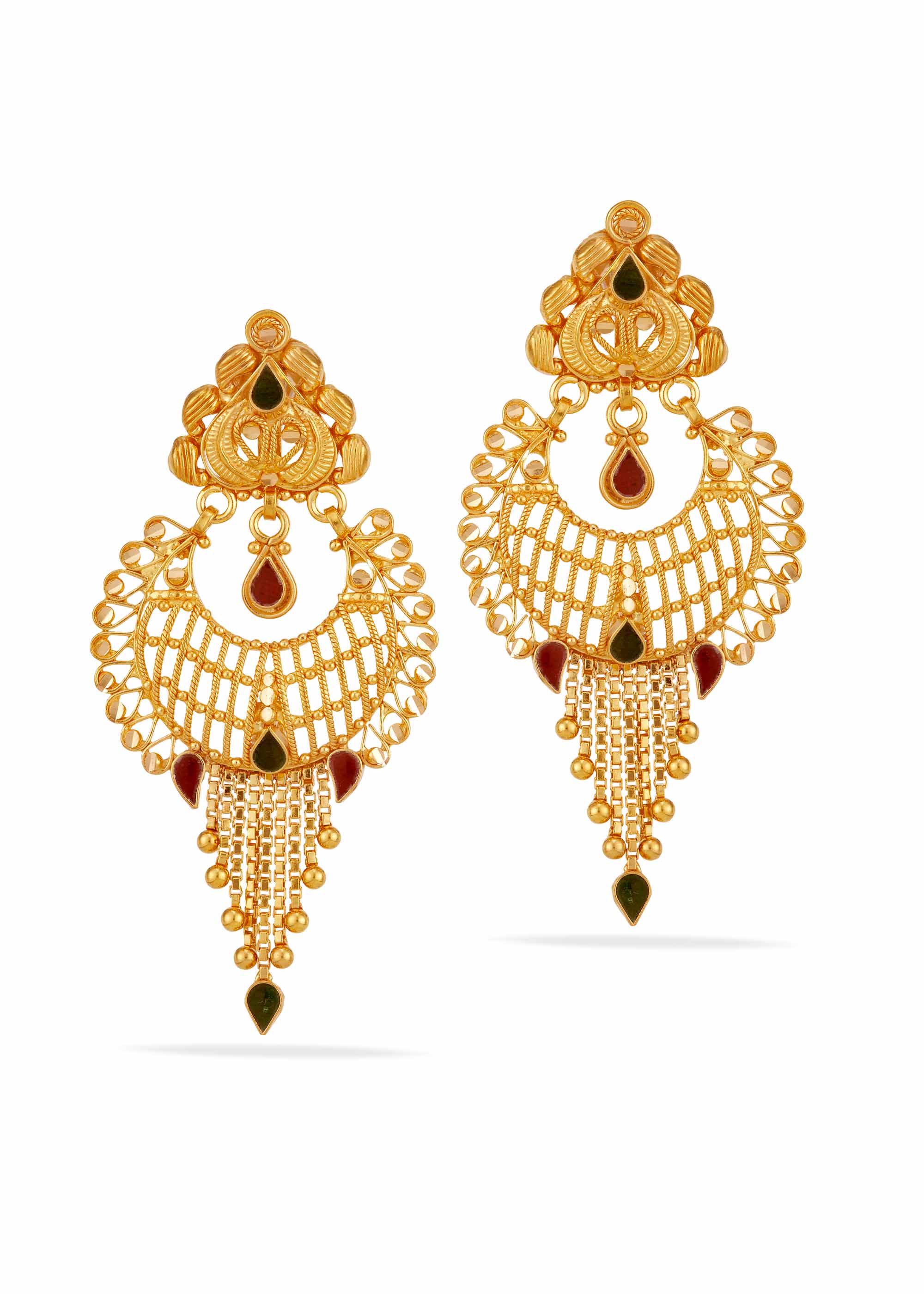 Royal Enamel 22K Gold Touch Earring