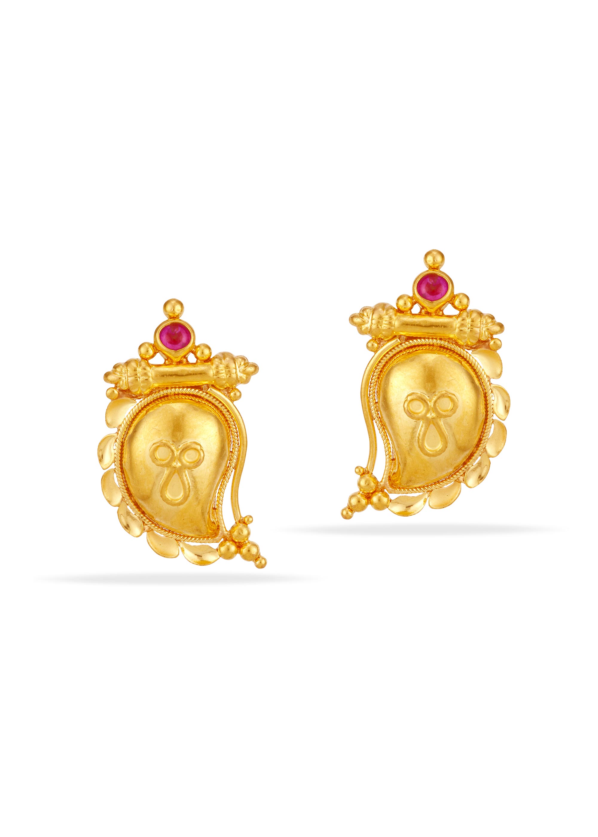 Golden Mango Charm 22K Gold Stud Earring