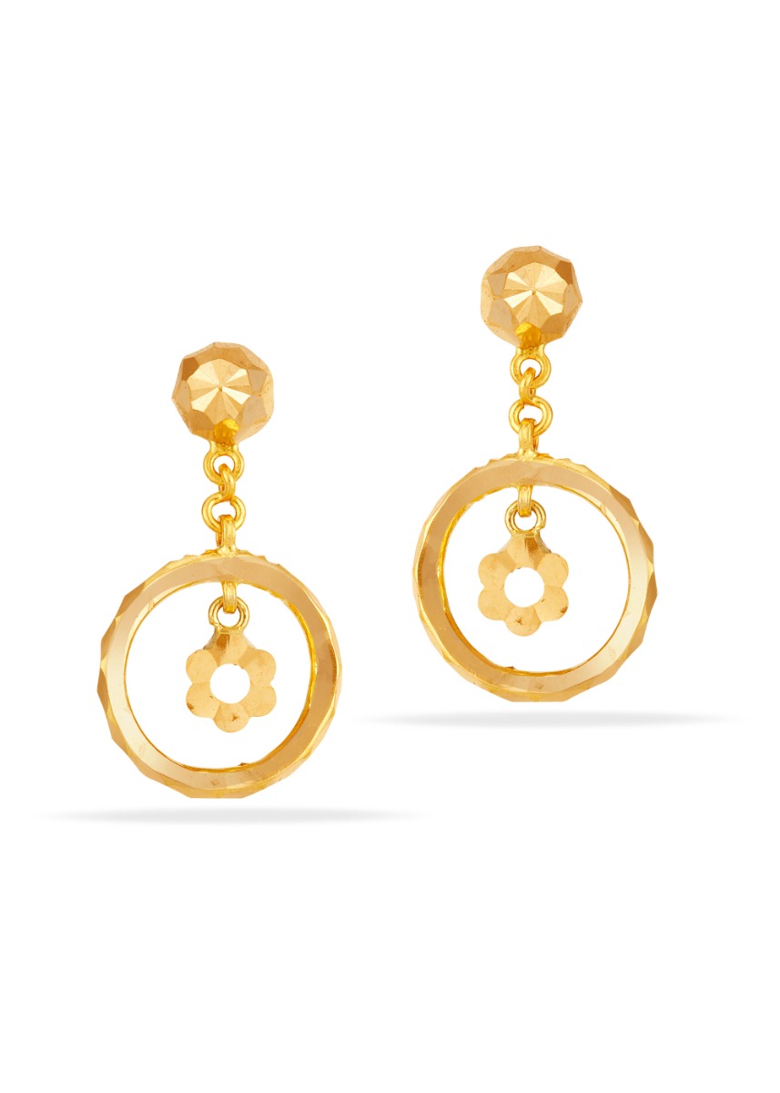 Bloom Within 22K Gold Lightweight Stud Earring