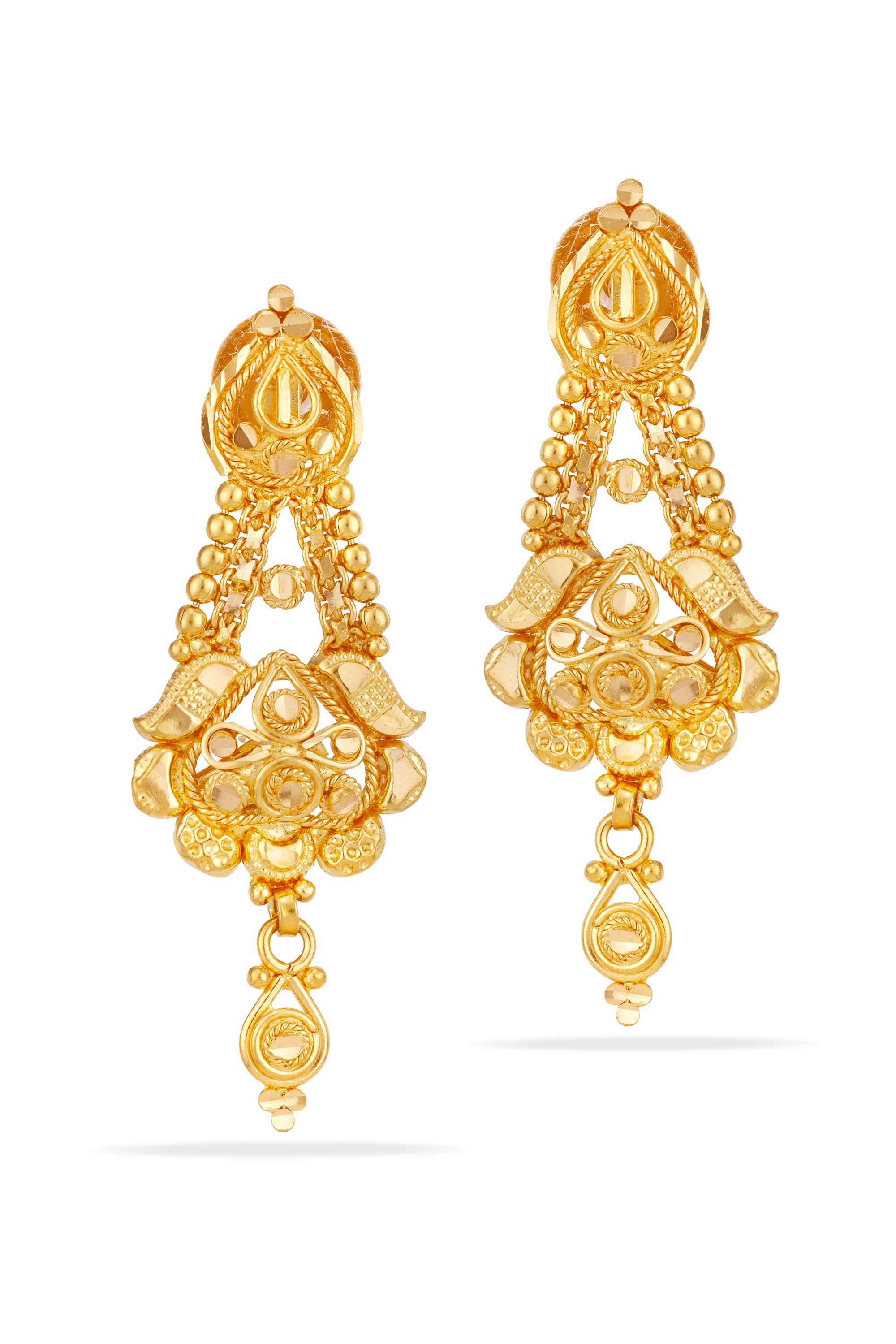 Filigree Whisper 22K Gold Bombay Hanging Earring