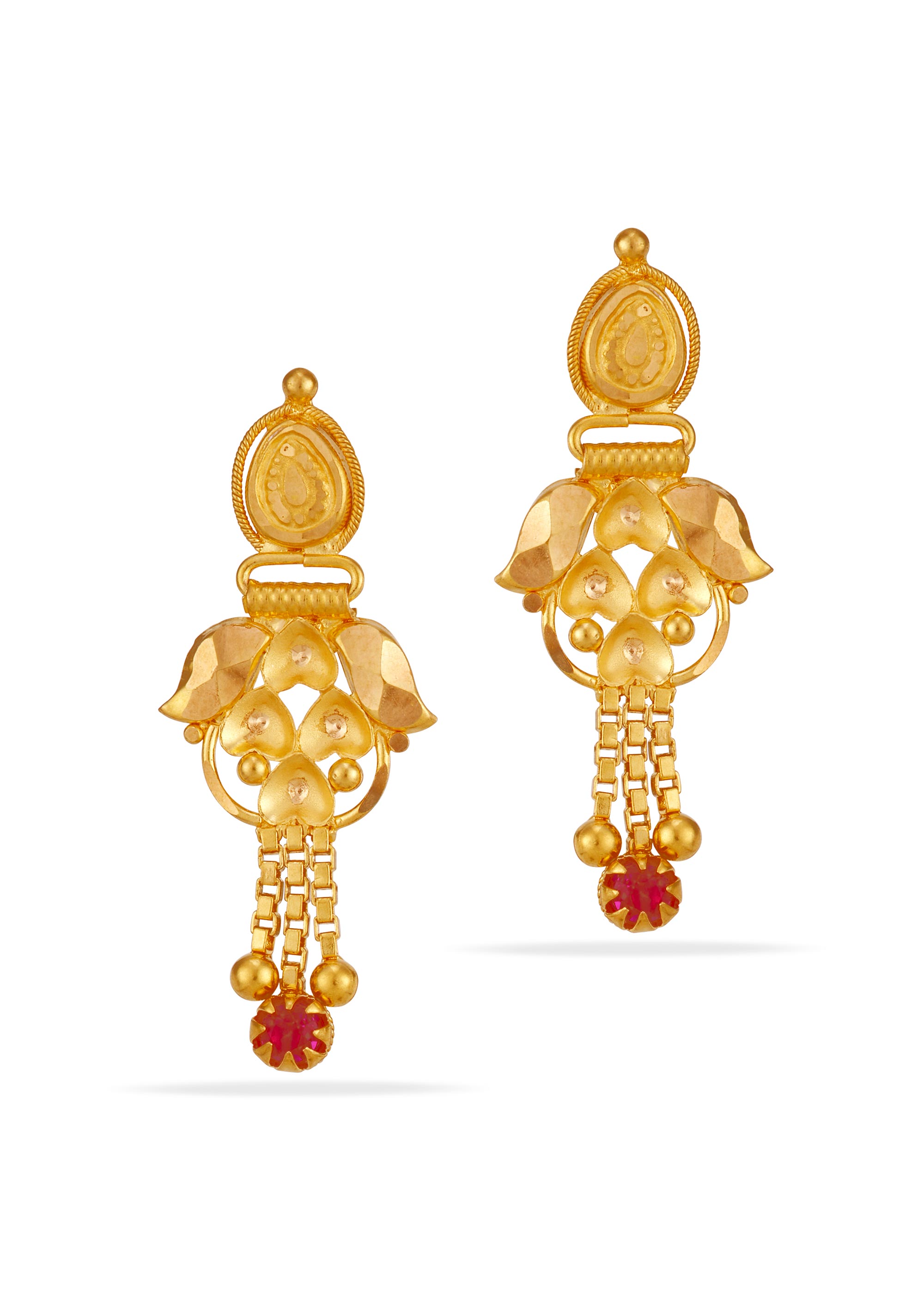 Charming Simplicity Baby 22K Gold Hanging Earring