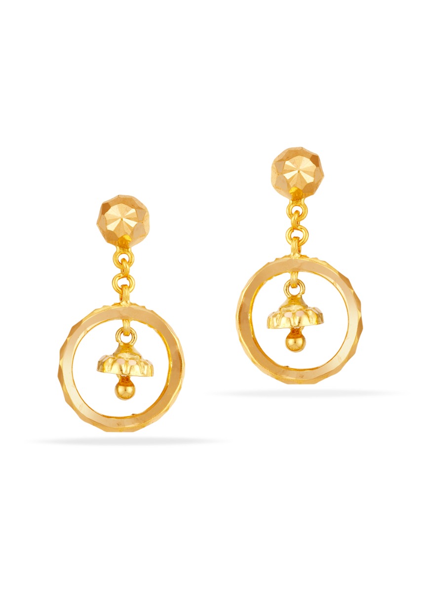 Circle of Grace 22K Gold Stud Earring
