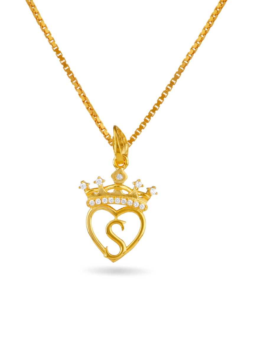 Rainbow Alphabet 22K Gold Casting Pendant