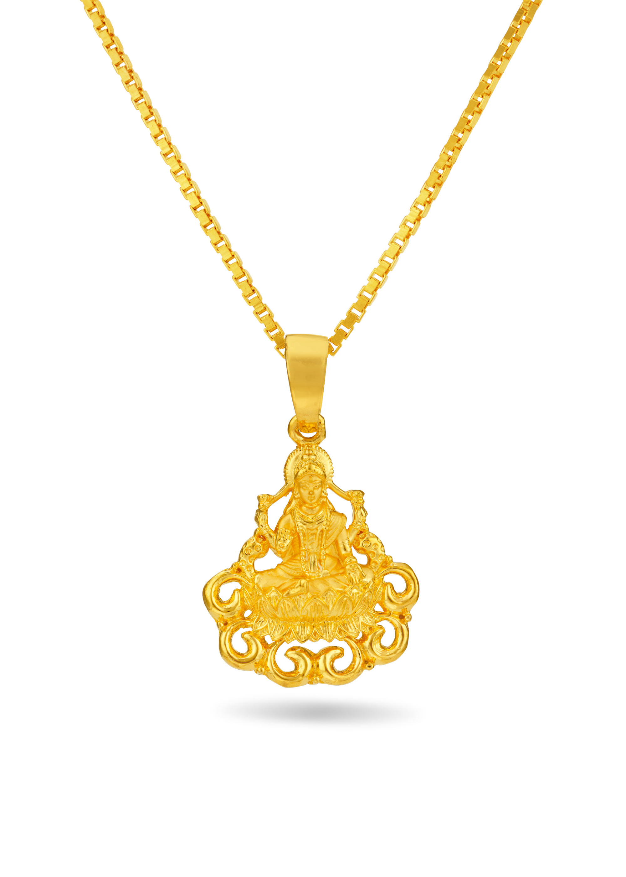 Lakshmi Blessings 22K Gold Pendant