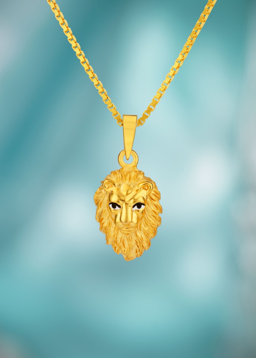 Brave Lion 22K Gold Pendant