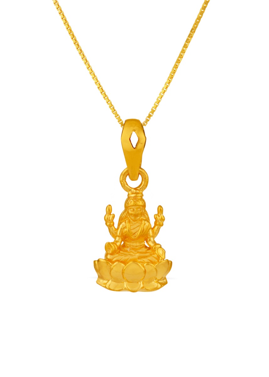 Lakshmi Devotional 22K Gold Pendant