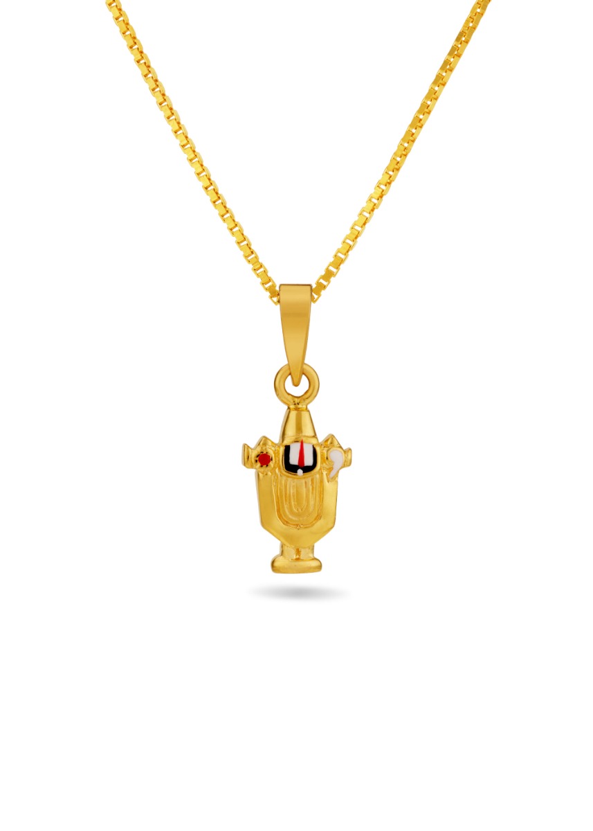 God Balaji 22K Gold Stone Pendant