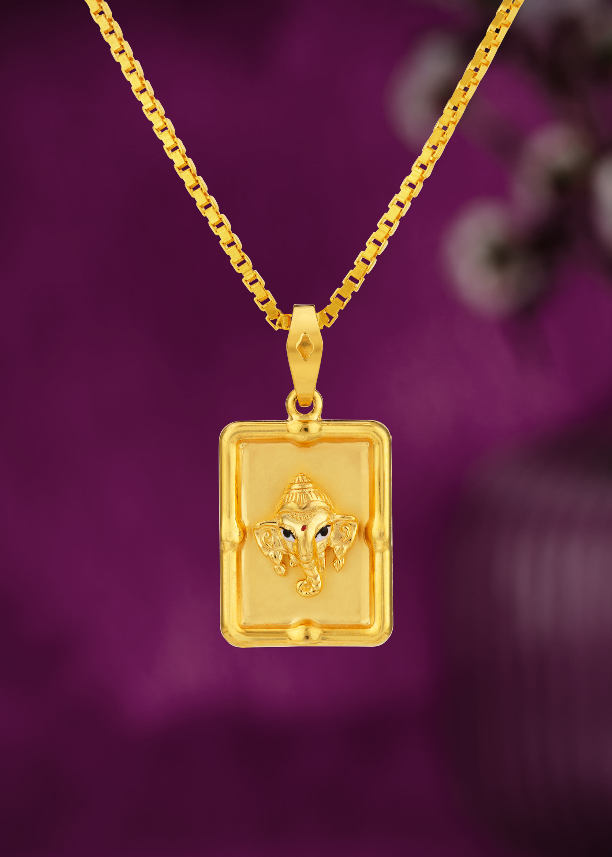 Divine Ganesh 22K Gold Pendant