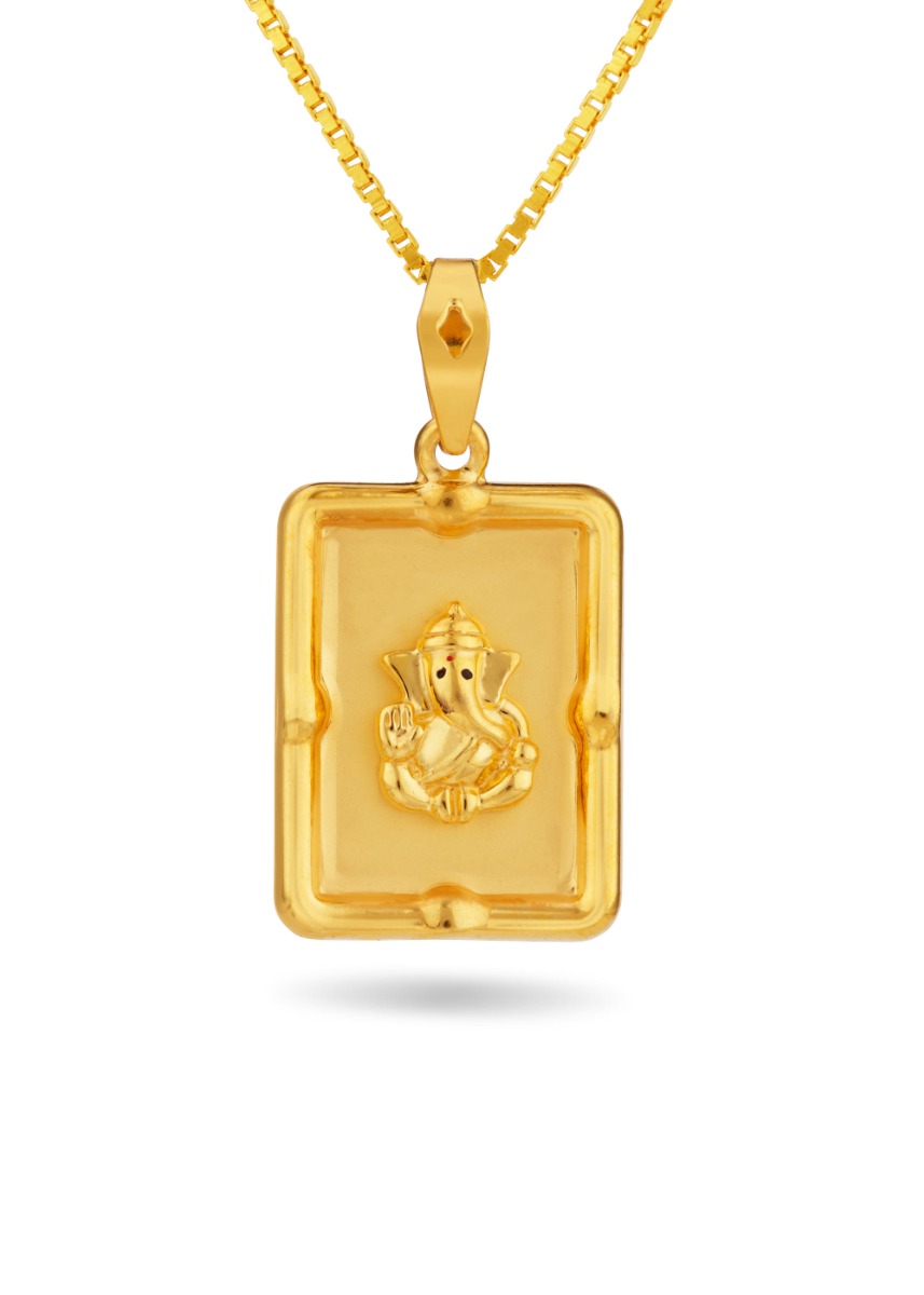 Blessed Ganesh 22K Gold Pendant