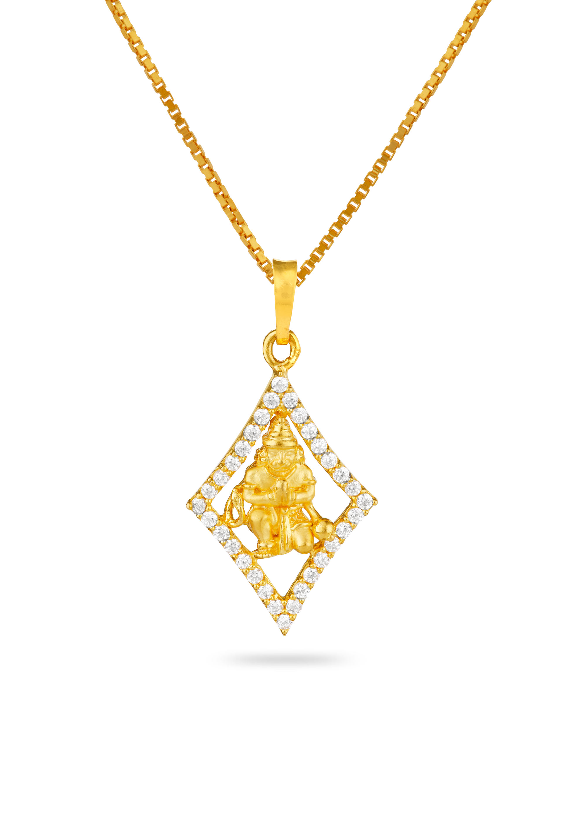 Hanuman Casting 22K Gold Traditional Pendant