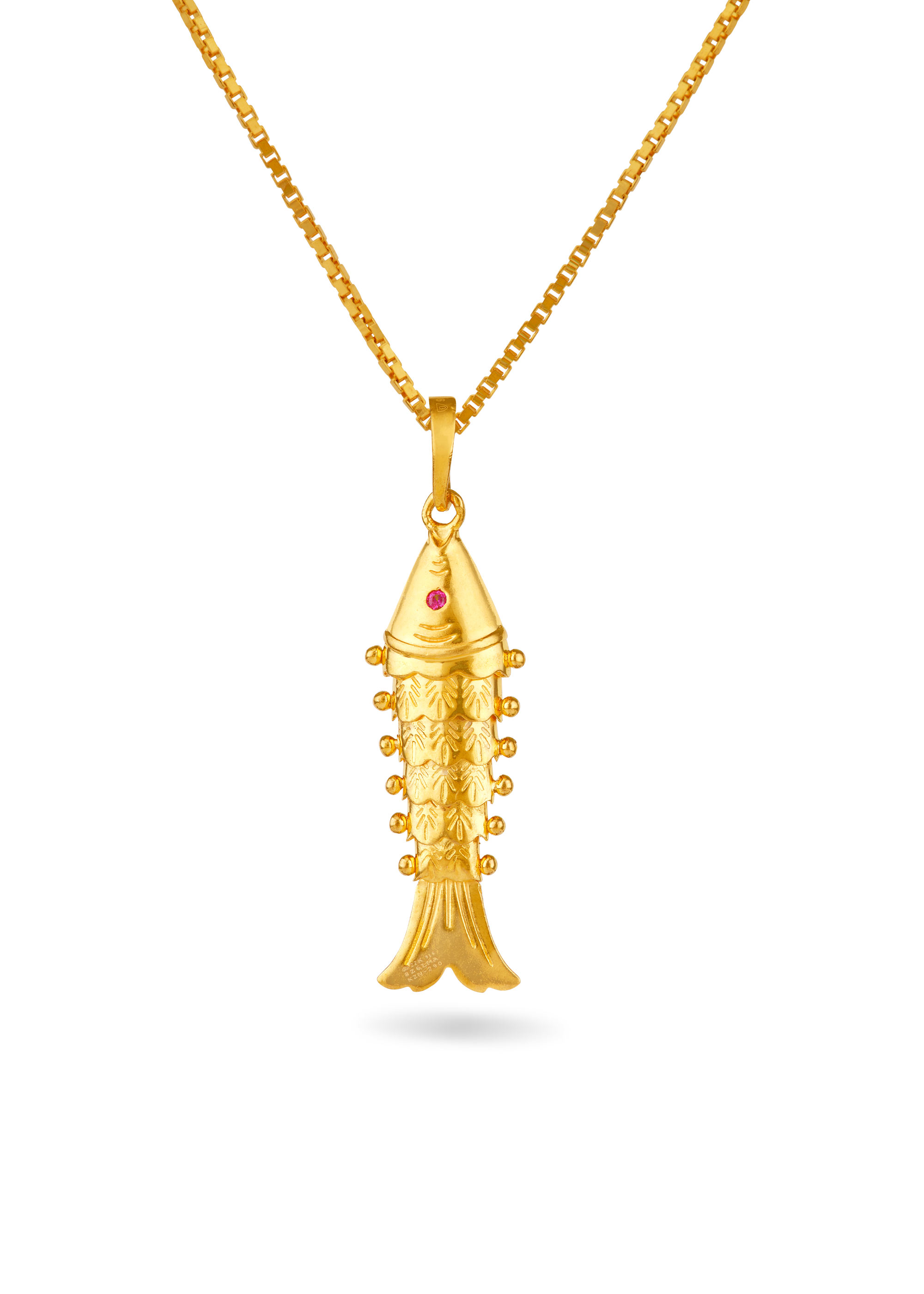 Glossy Finish 22K Gold Pendant