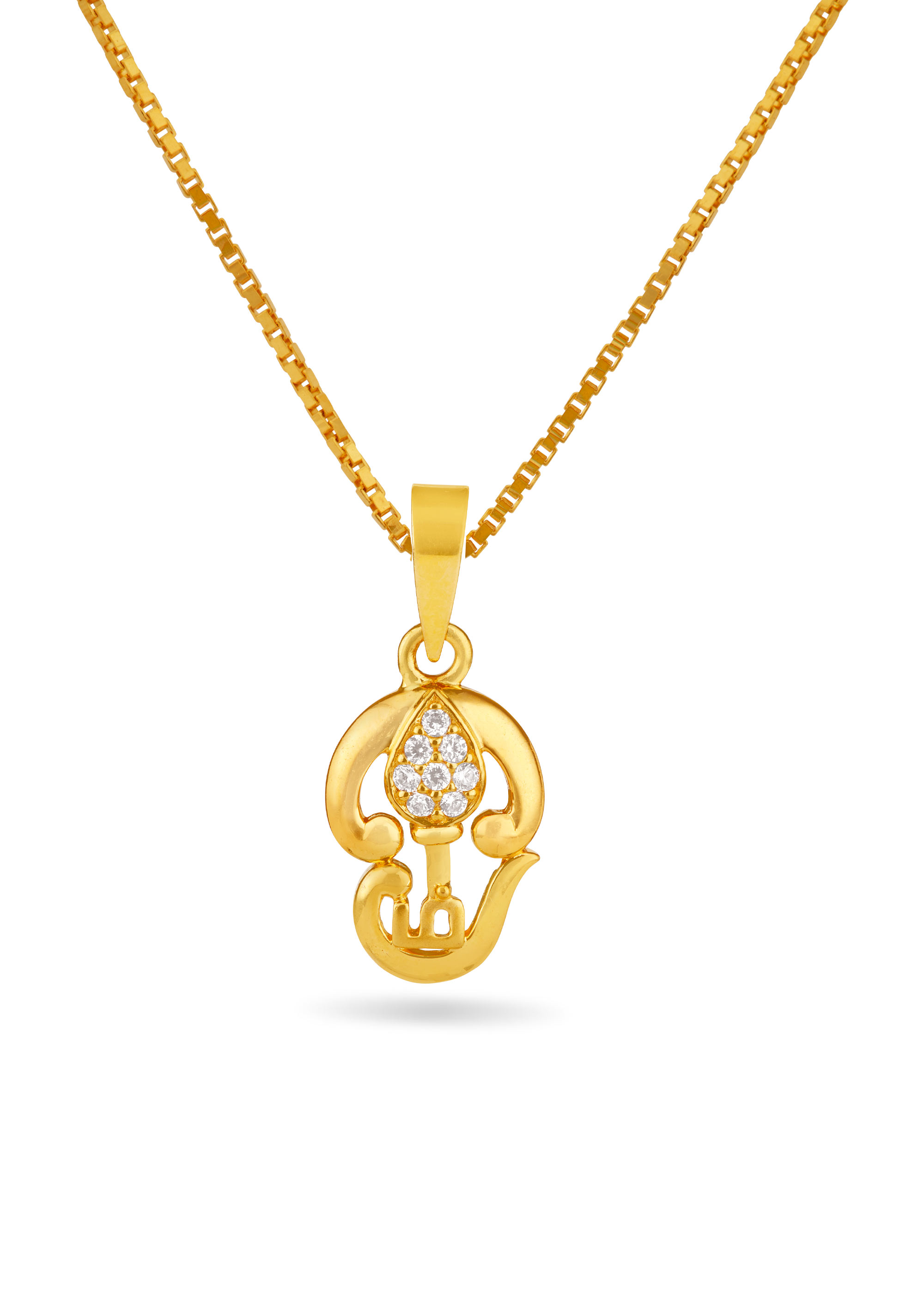 Tamil Om 22K Gold Devotional Pendant