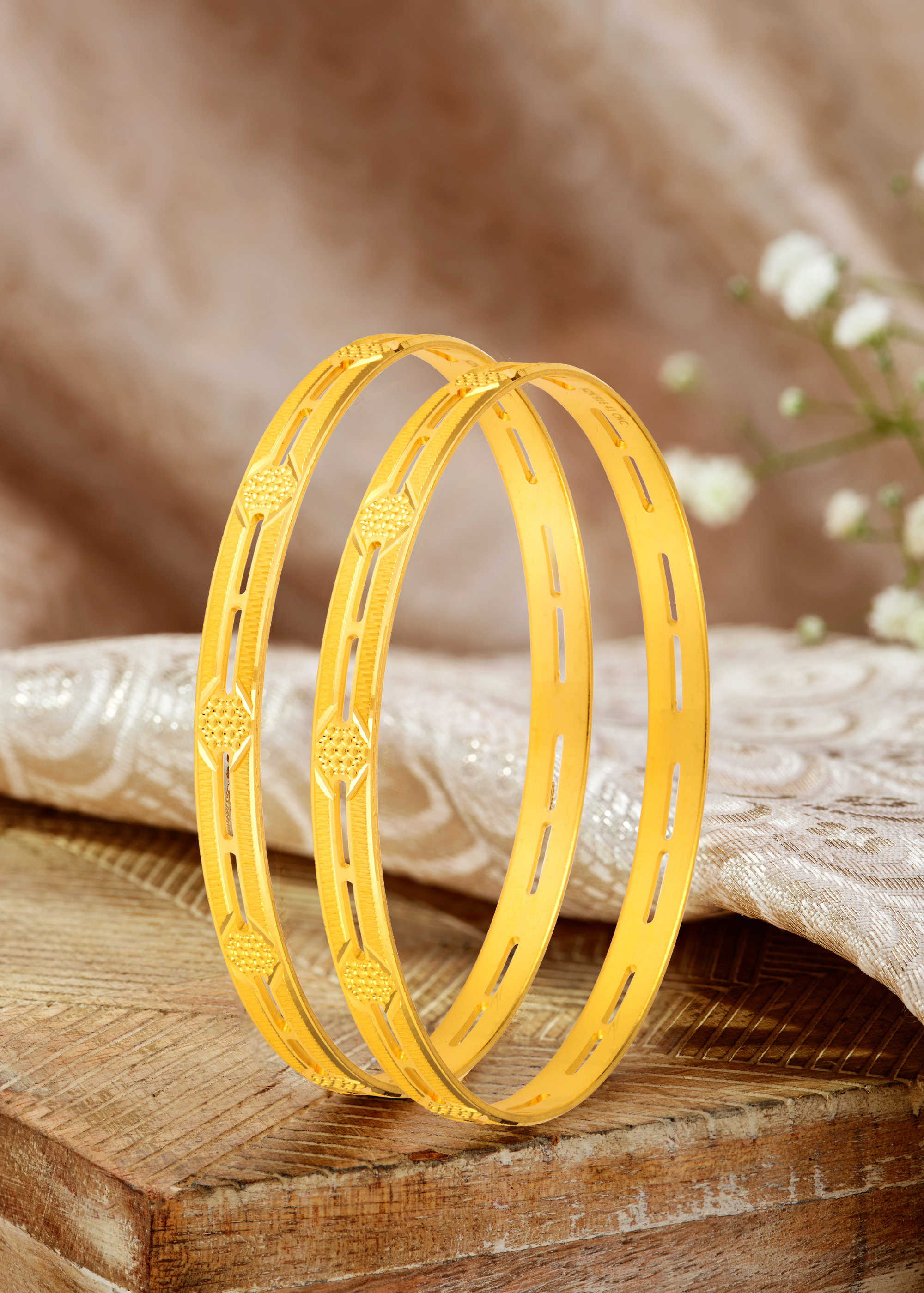 Eternal Handcrafted Touch 22K Gold Bangle