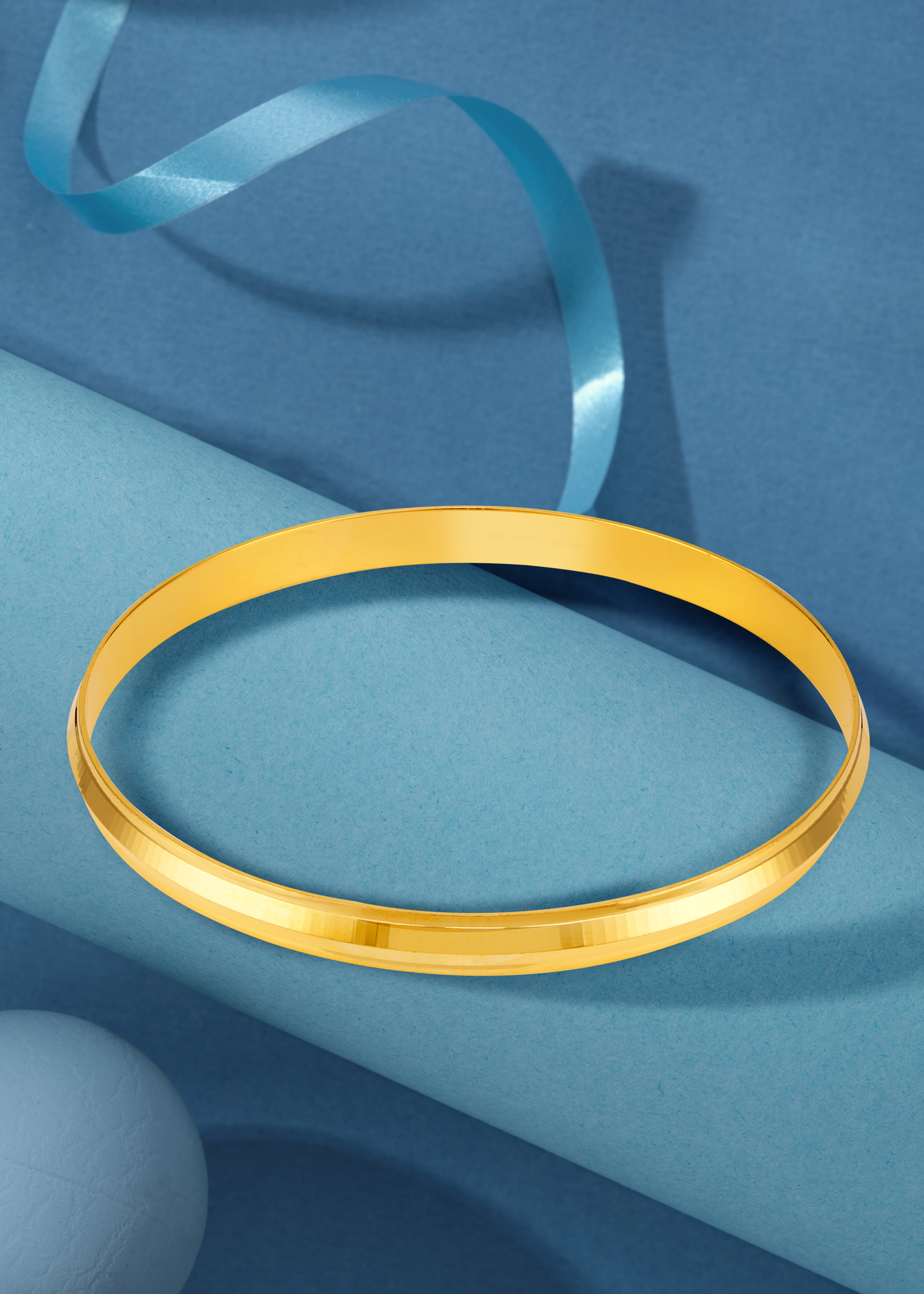 Traditional Punjabi 22K Gold Men's Kada