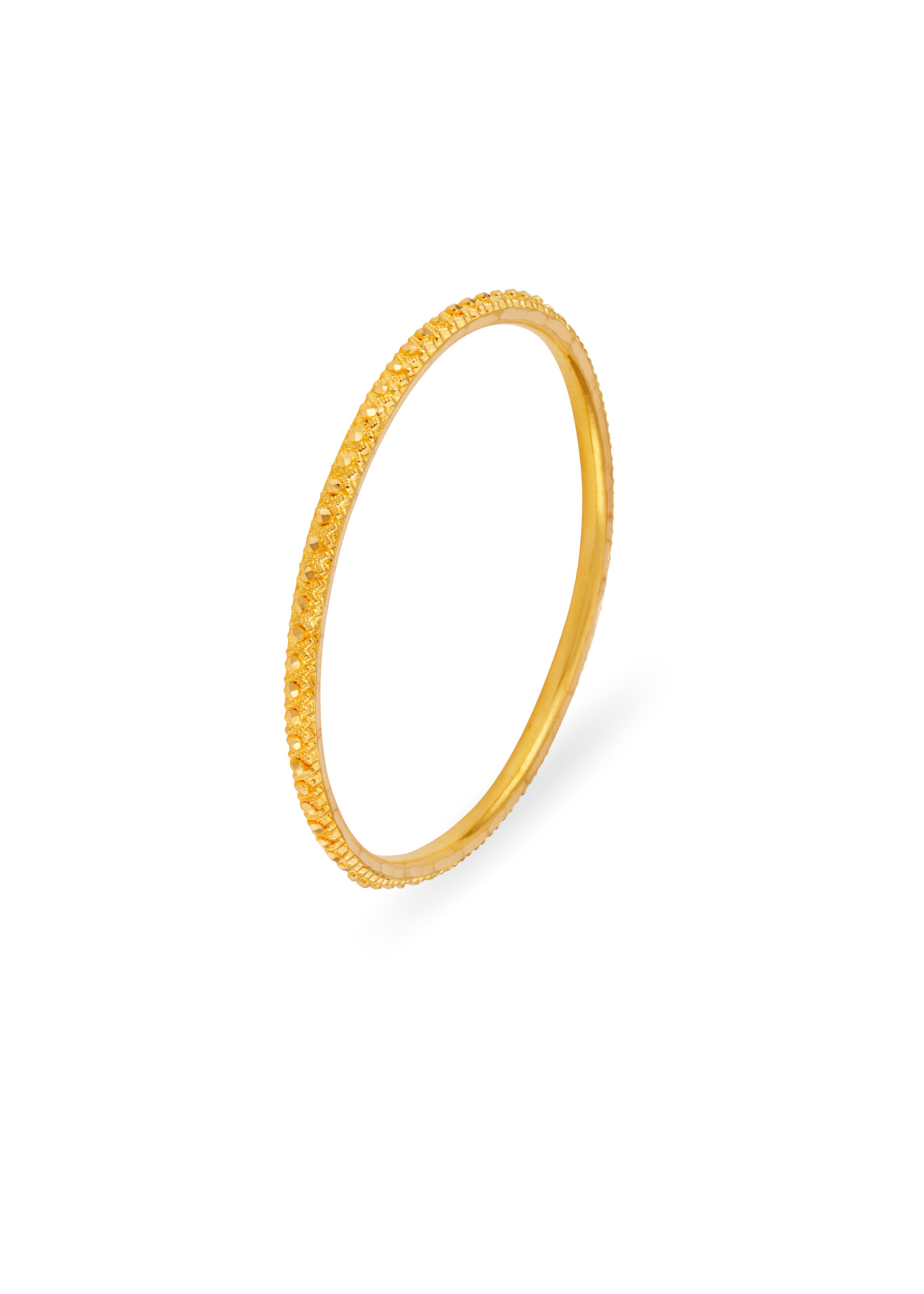 Grooved Grace 22K Gold Bangle