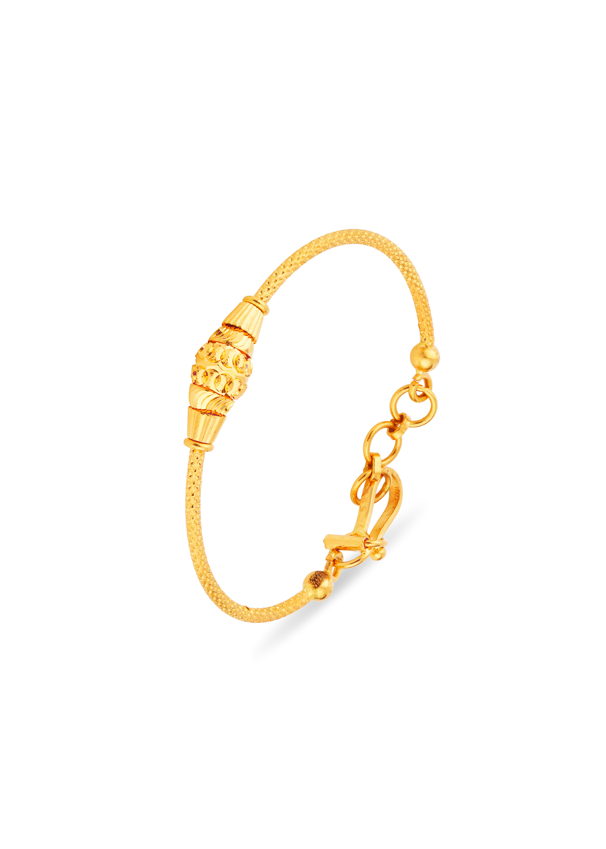 Filigree Charm 22K Gold Baby Bangle