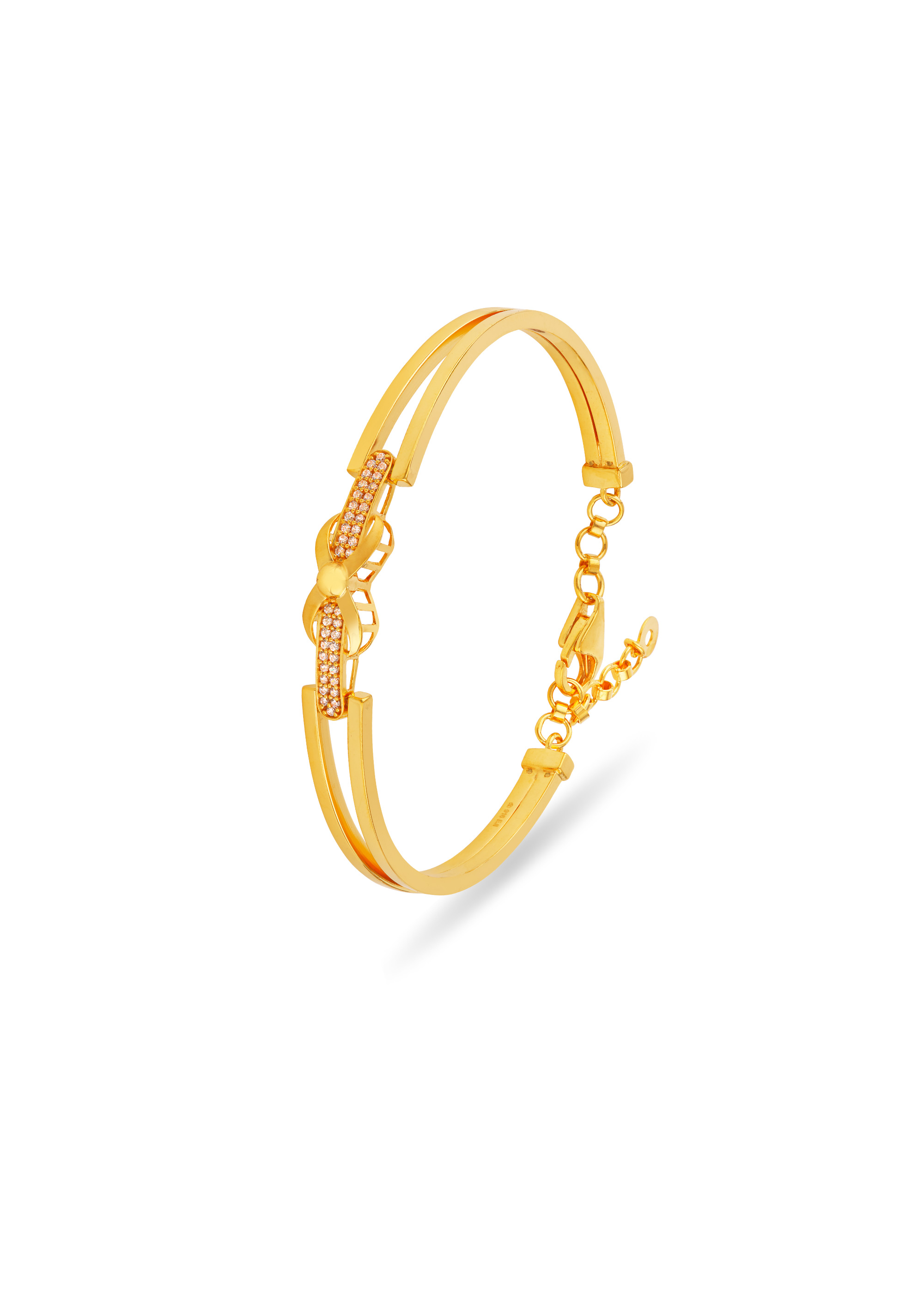 Infinity Shine 22K Gold Casting Bracelet