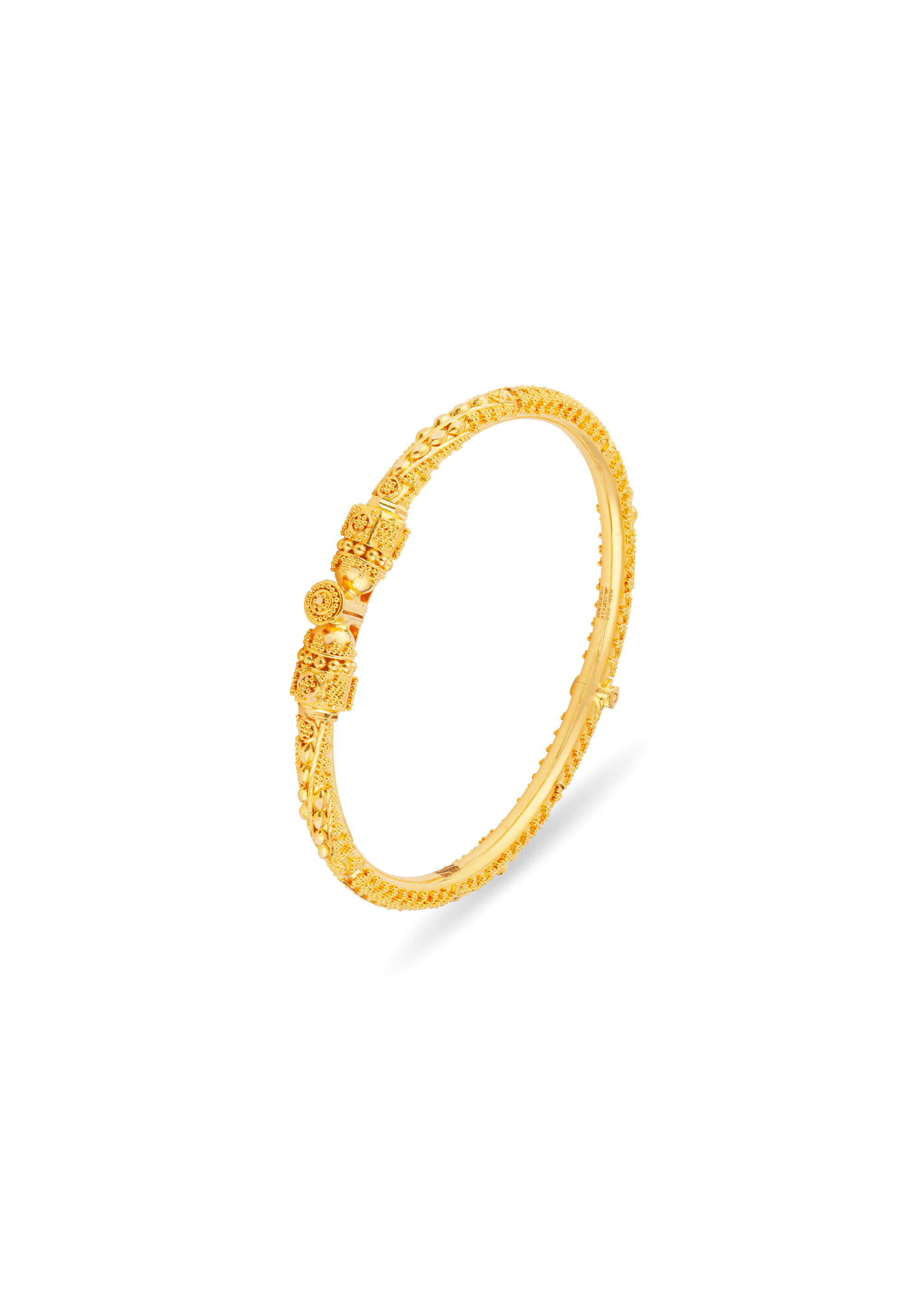 Screw Style 22K Gold Baby Bangle