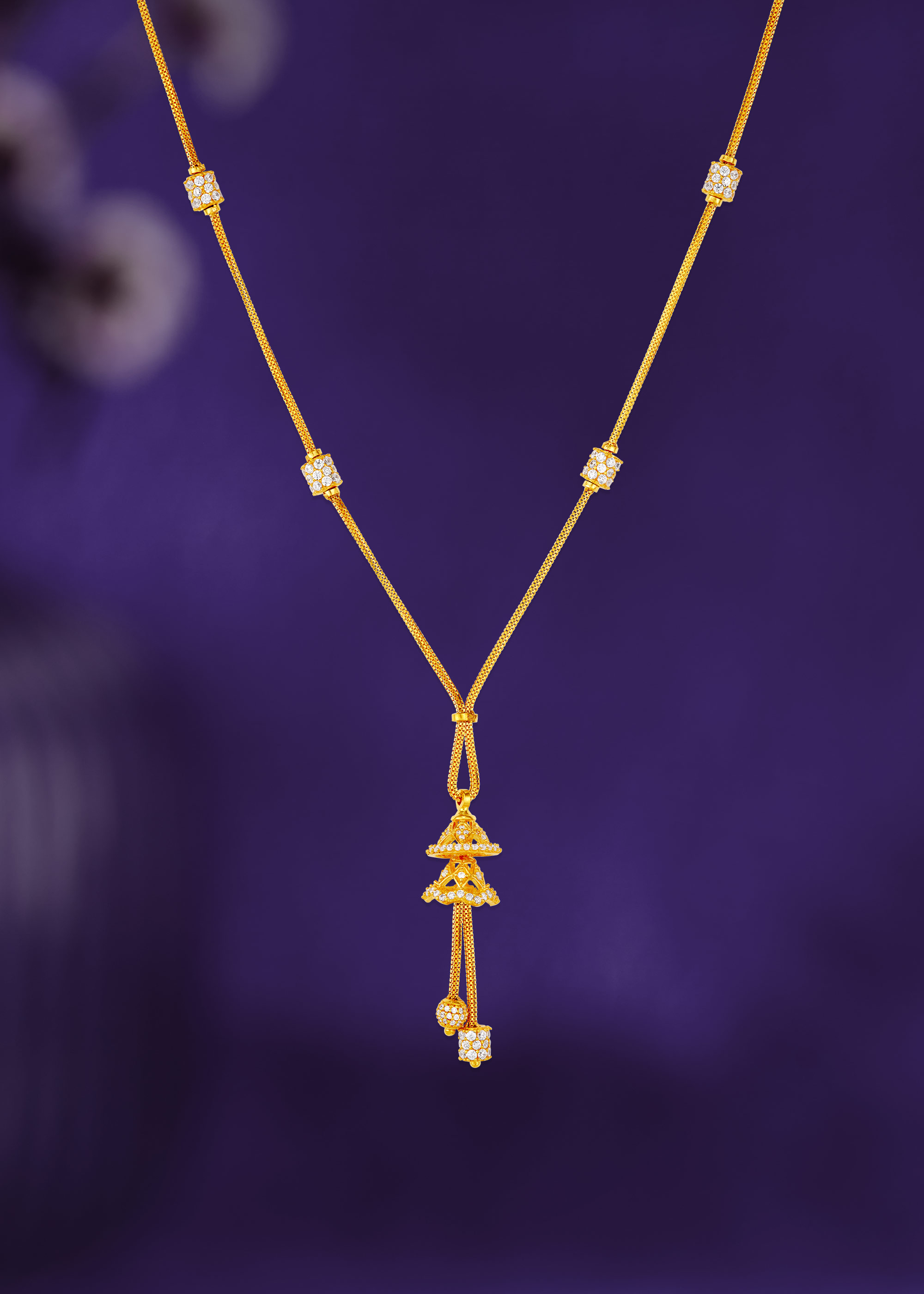 Sculpted Heights 22K Gold Tower Necklace
