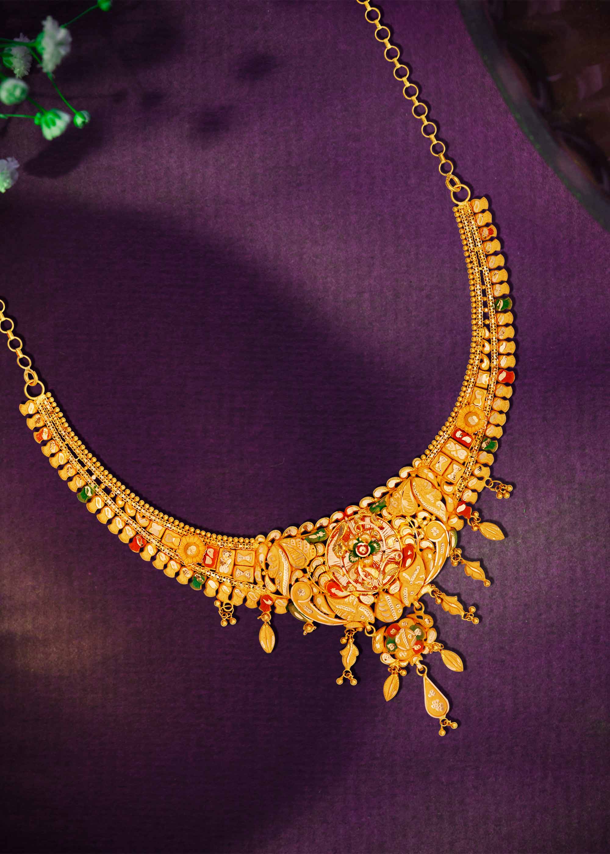 U-Shaped Elegance 22K Gold Necklace