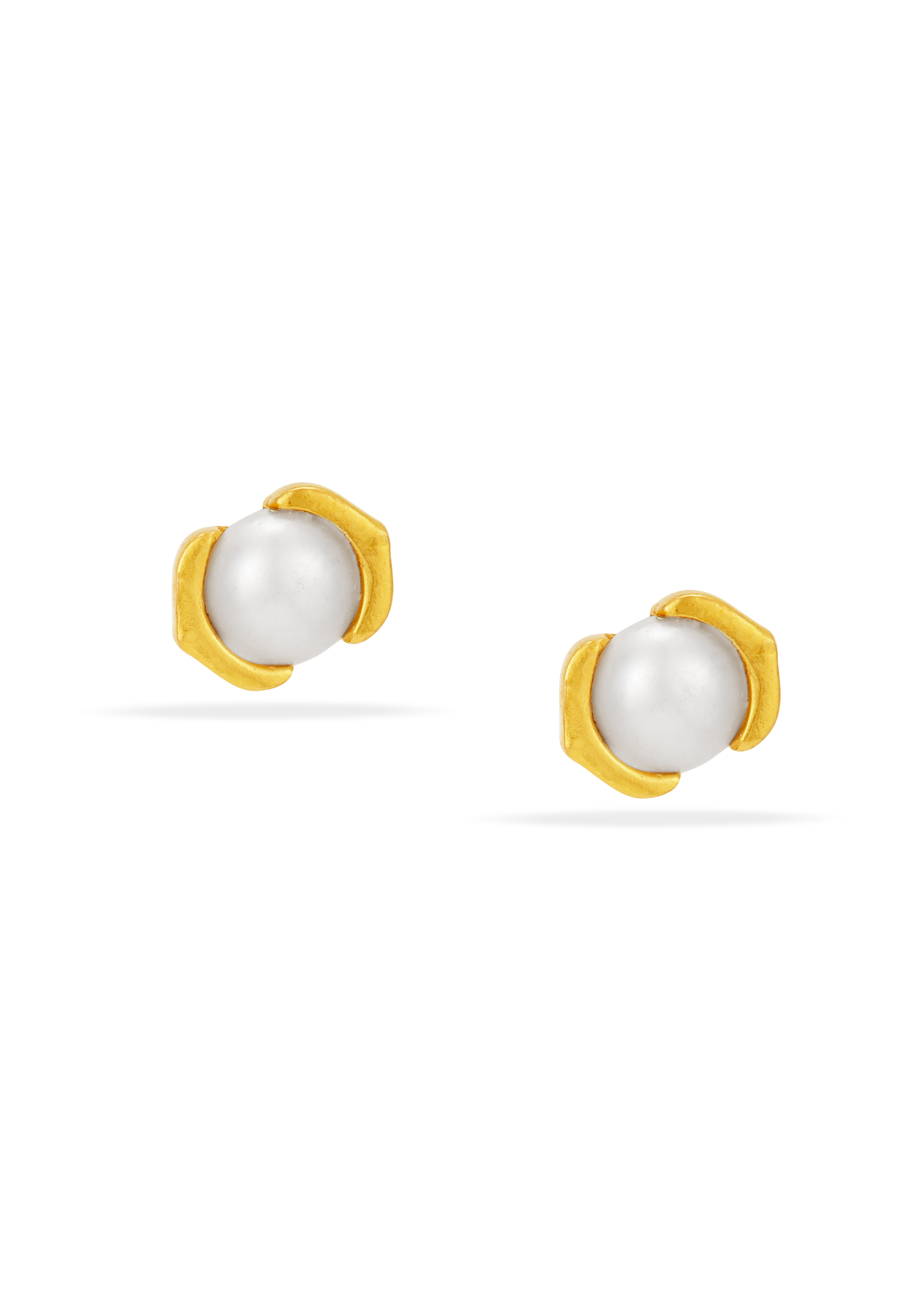 Classic Pearl 22K Gold Simplicity Earring