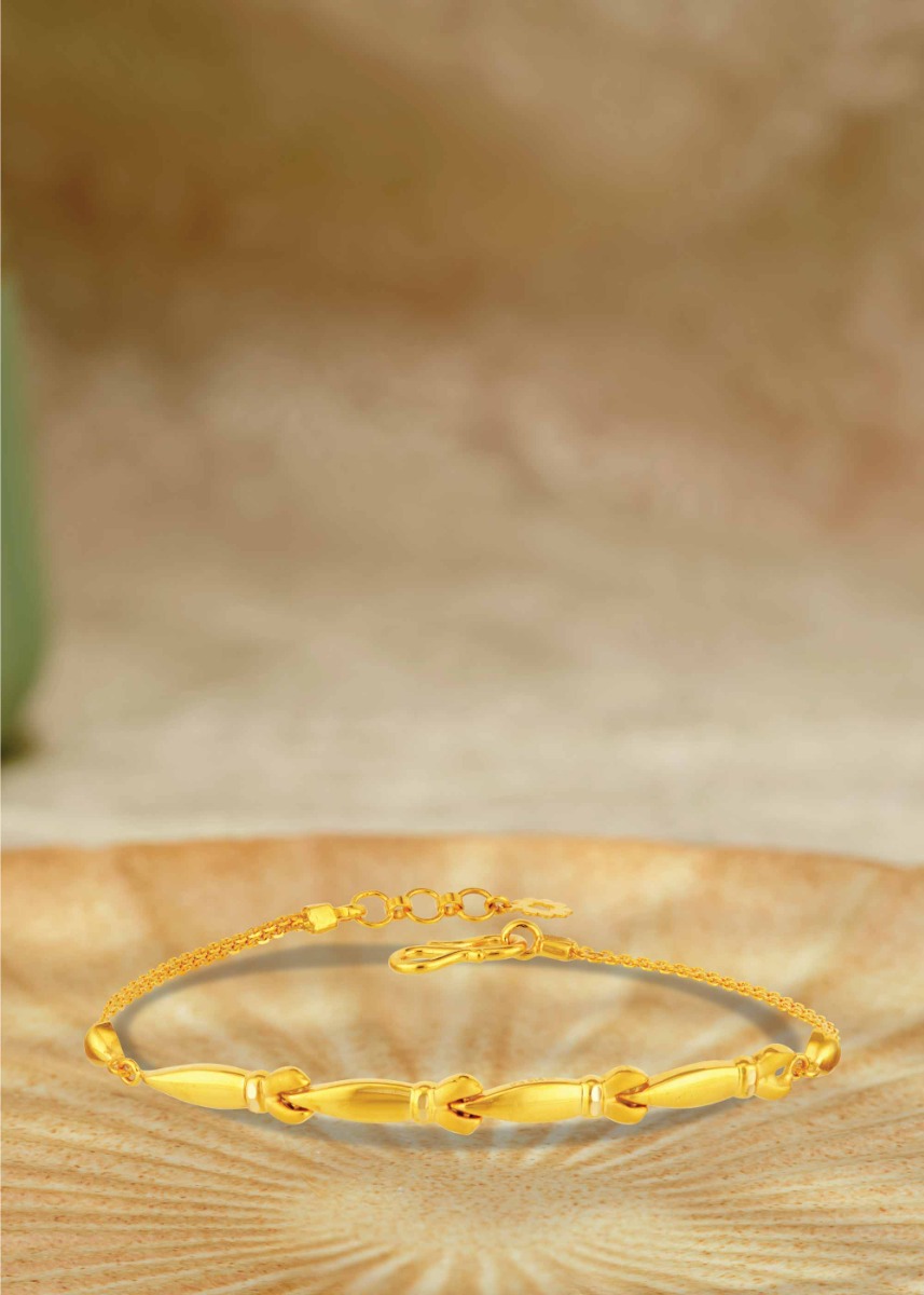 Fancy Chain 22K Gold Link Bracelet