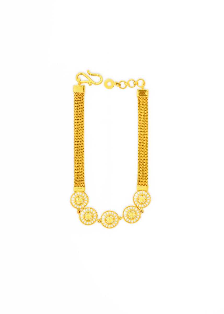Trending Lightweight 22K Gold Daily Bracelet