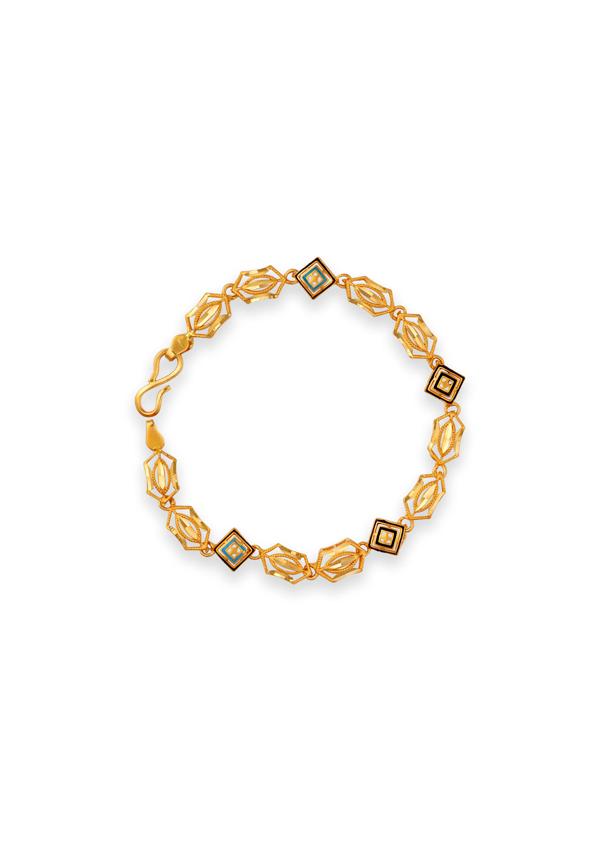Geometric Glow 22K Gold Bracelet