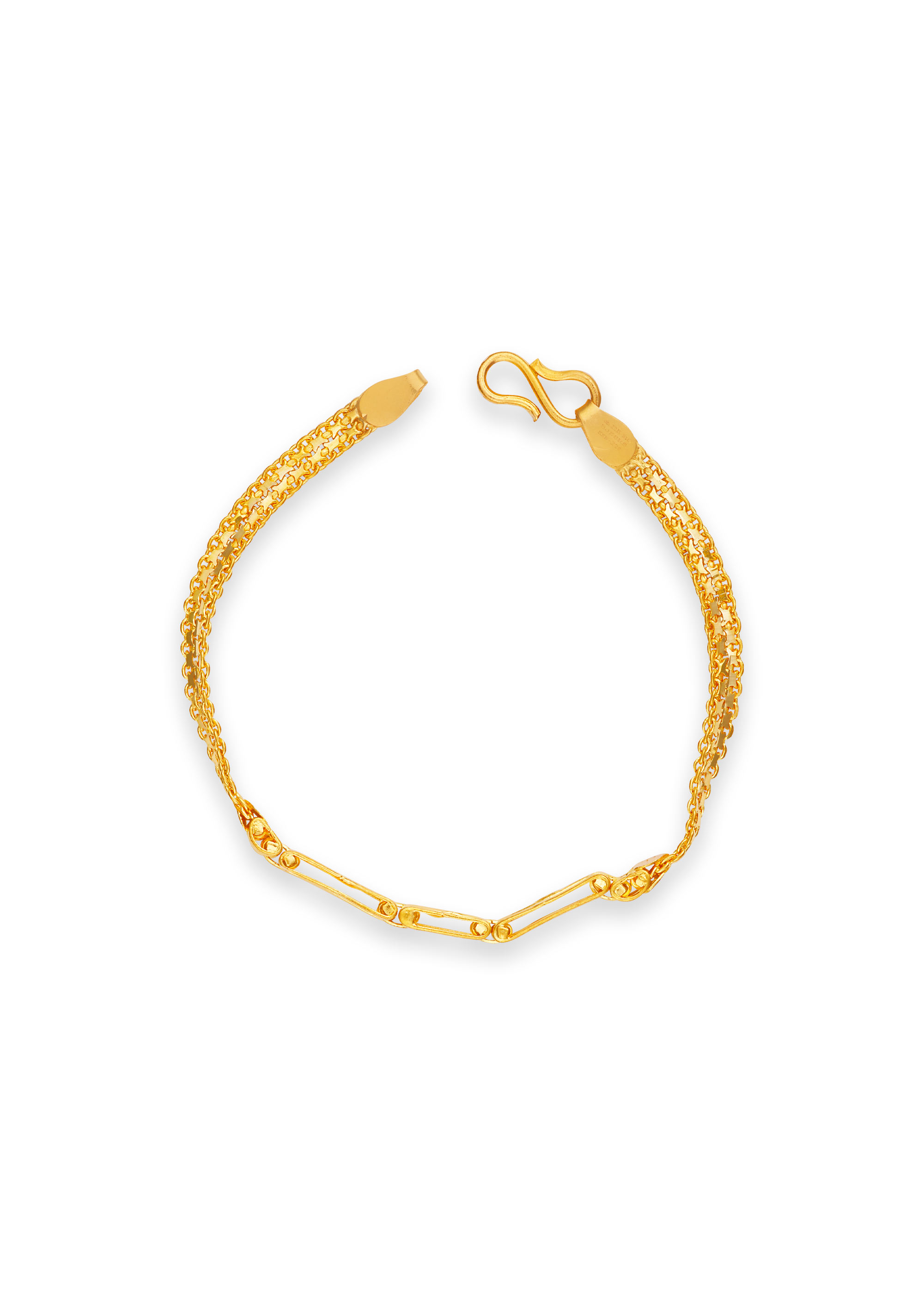 Floral Touch 22K Gold Kamal Bracelet