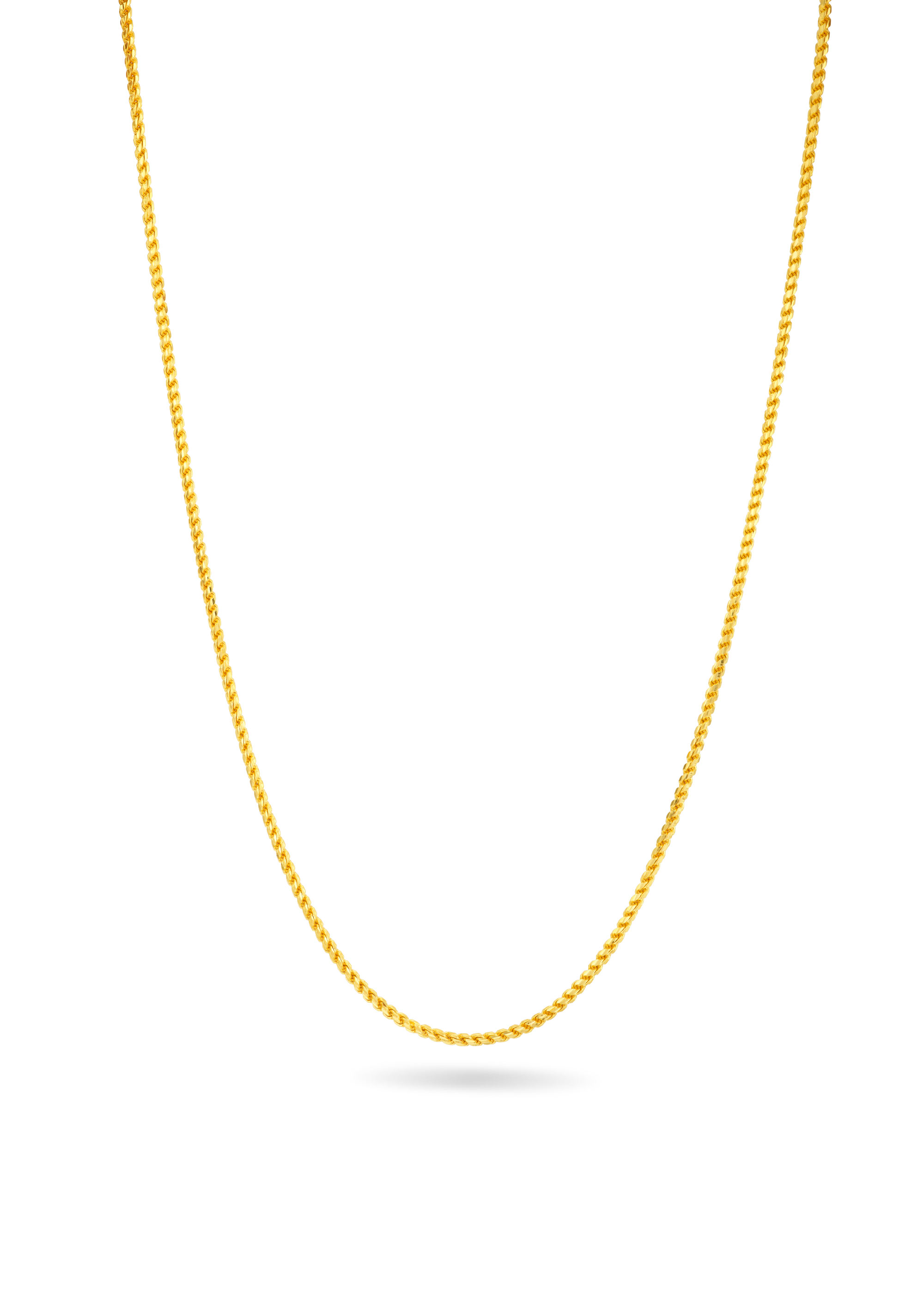 Elegantly Cut Rope 22K Gold Chain