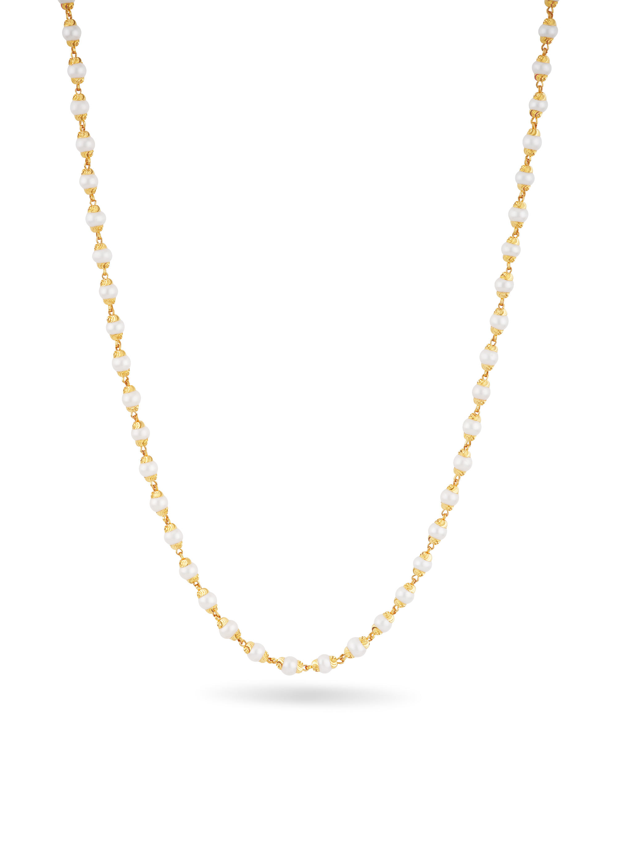 Pearl Charm 22K Gold Chain