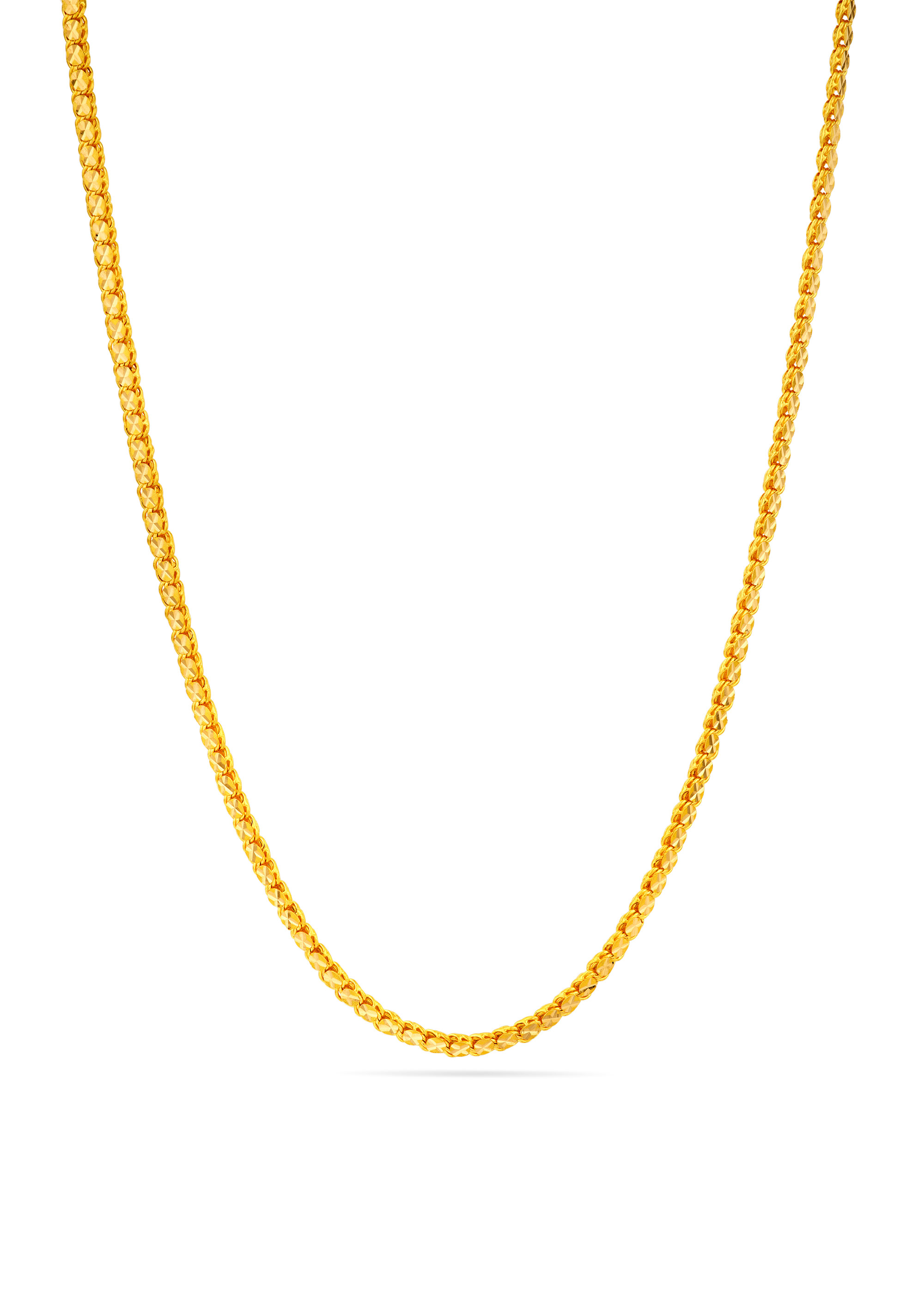 Bold Hollow 22K Gold Leaf Chain