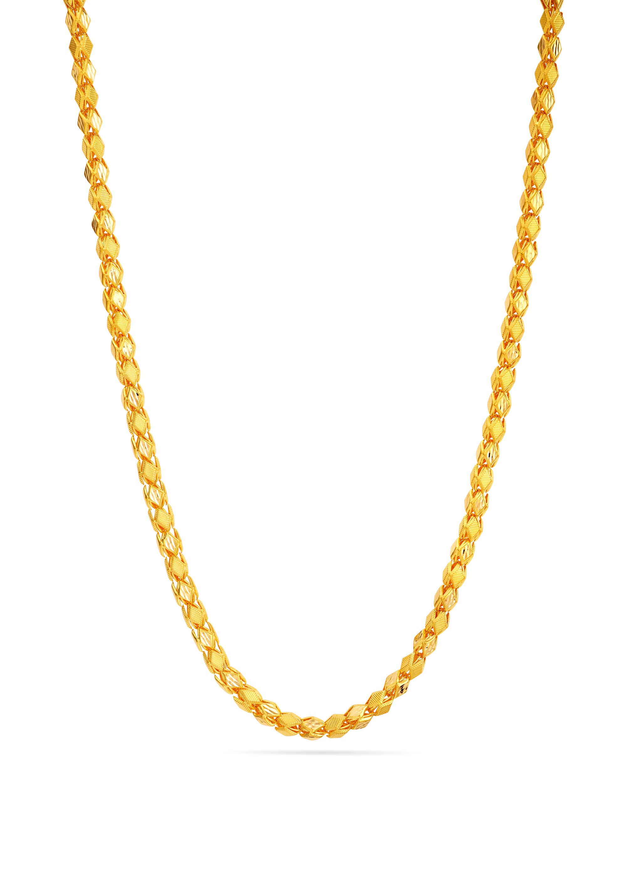 Elegant Cut 22K Gold Hollow Chain