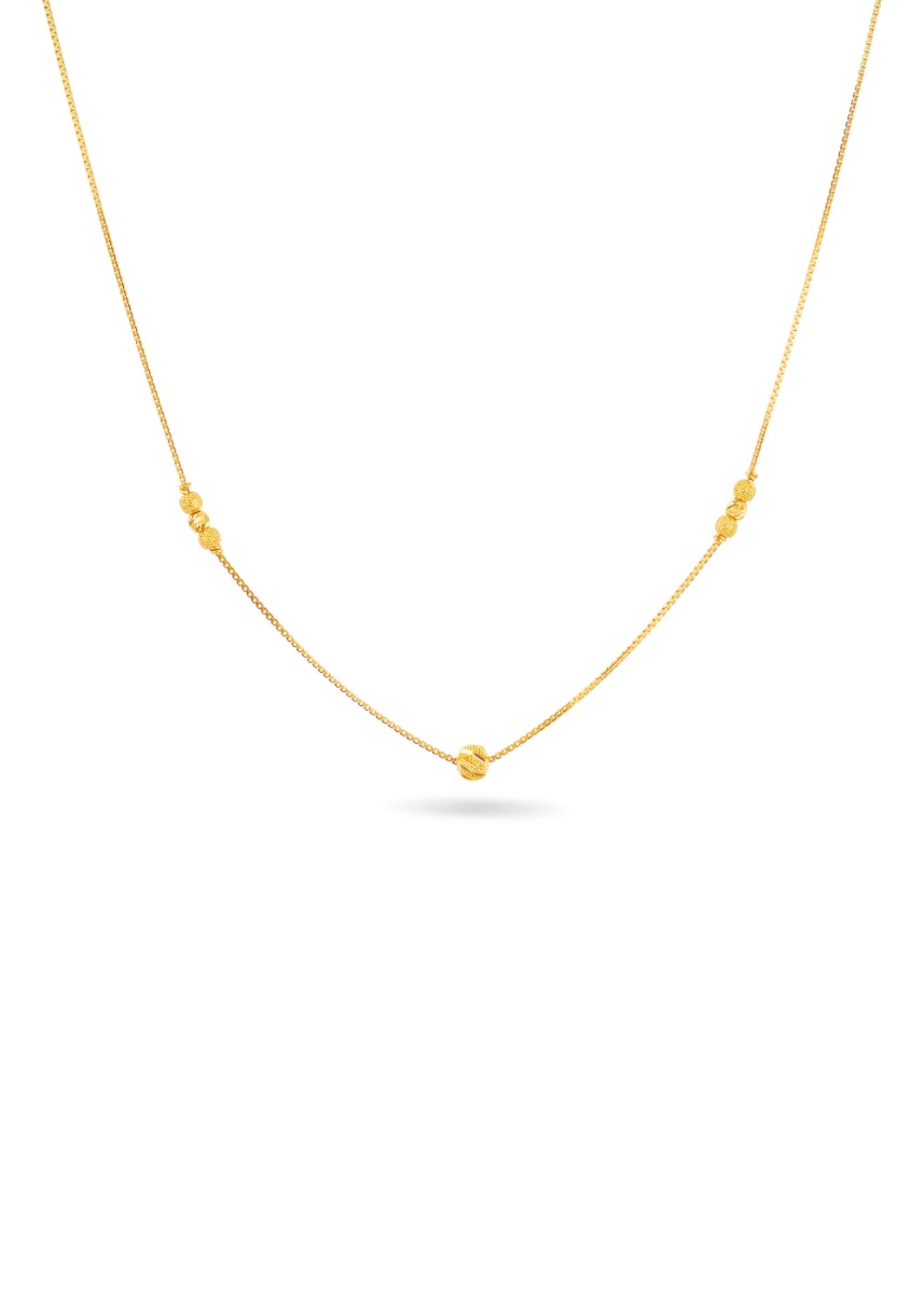 Sophisticated Rhodium 22K Gold Chain