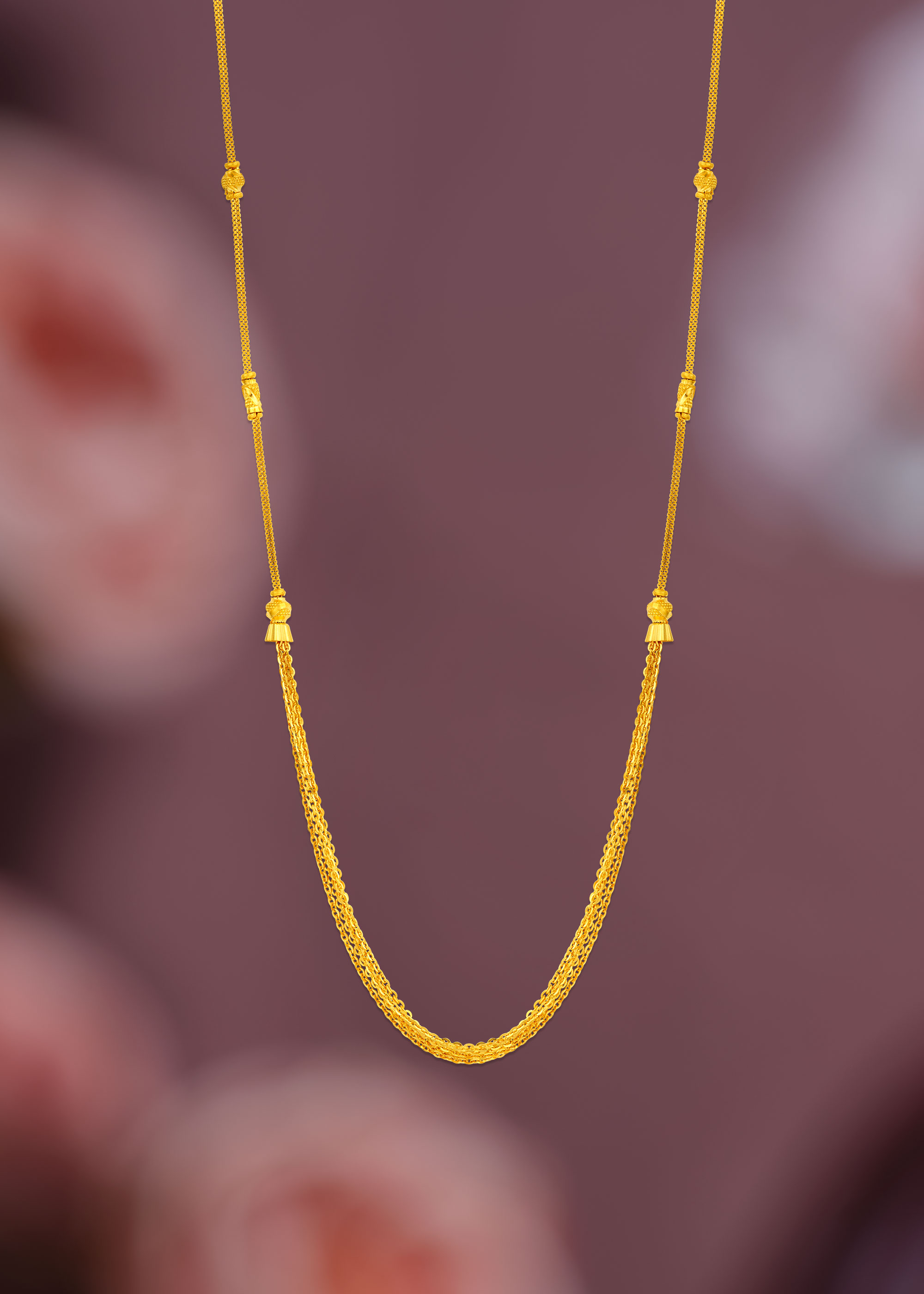 Fancy Vertical 22K Gold Design Chain