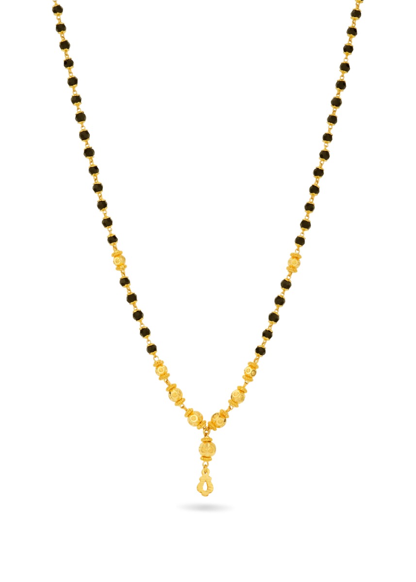 Classic Black 22K Gold Row Mangalsutra