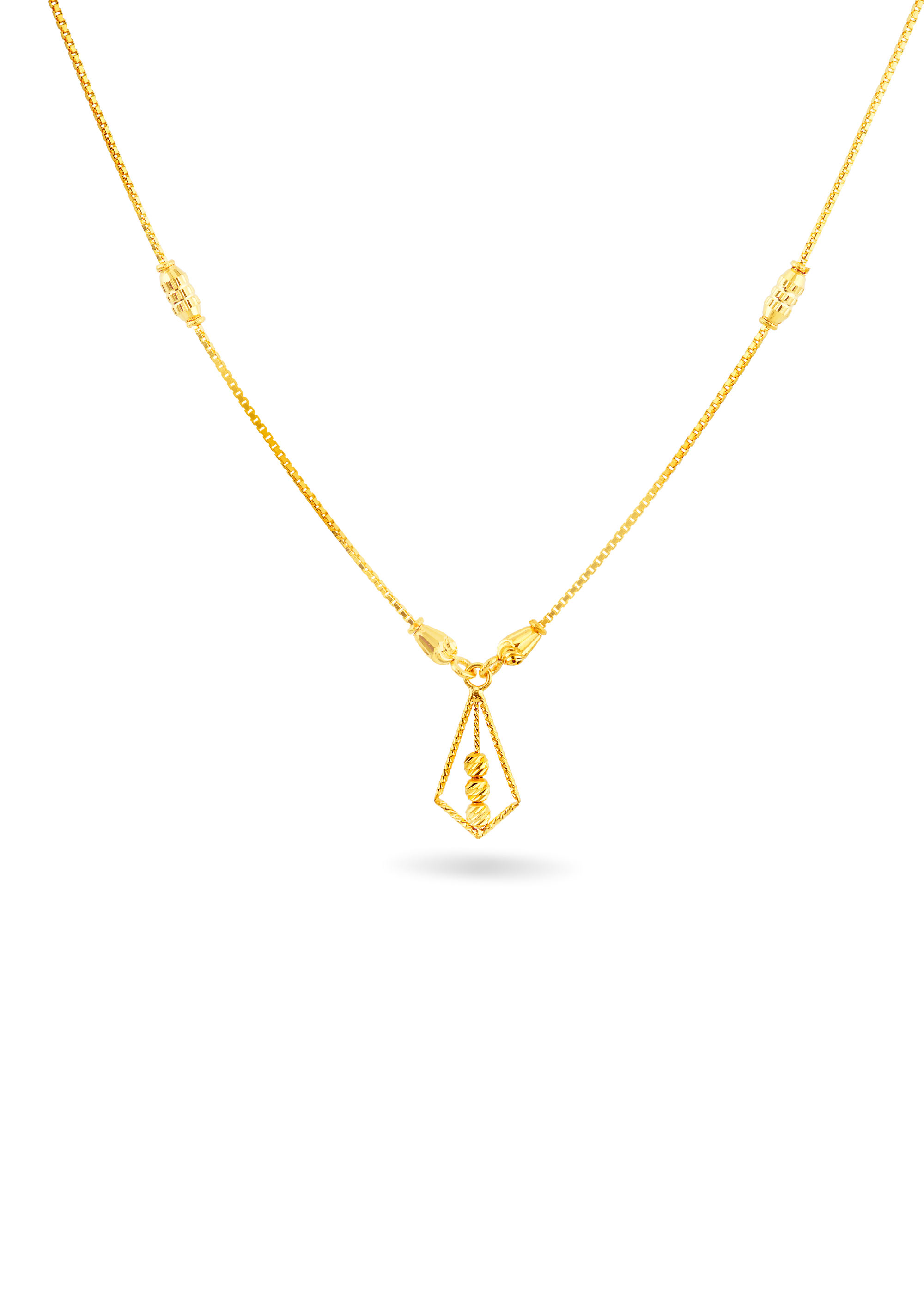 Light Glow 22K Gold Pendant Chain