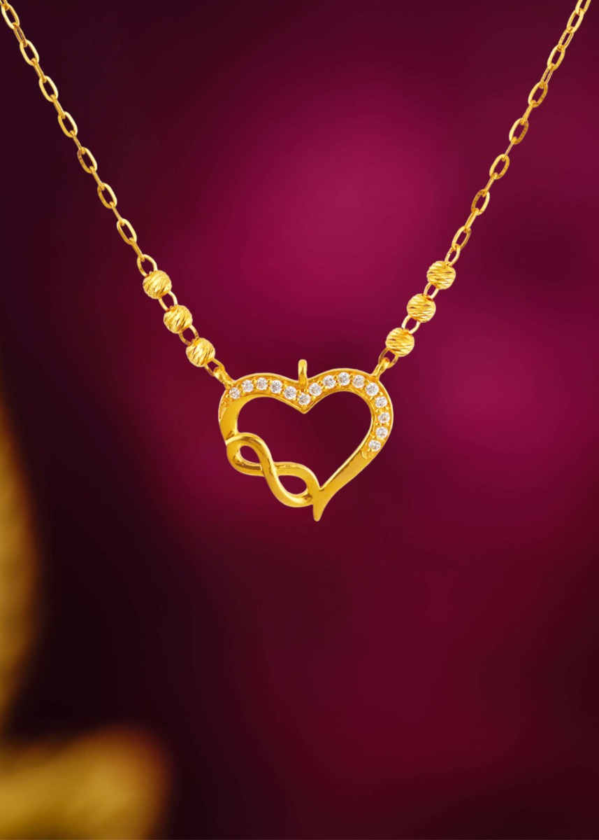 Stone Heart 22K Gold Chain