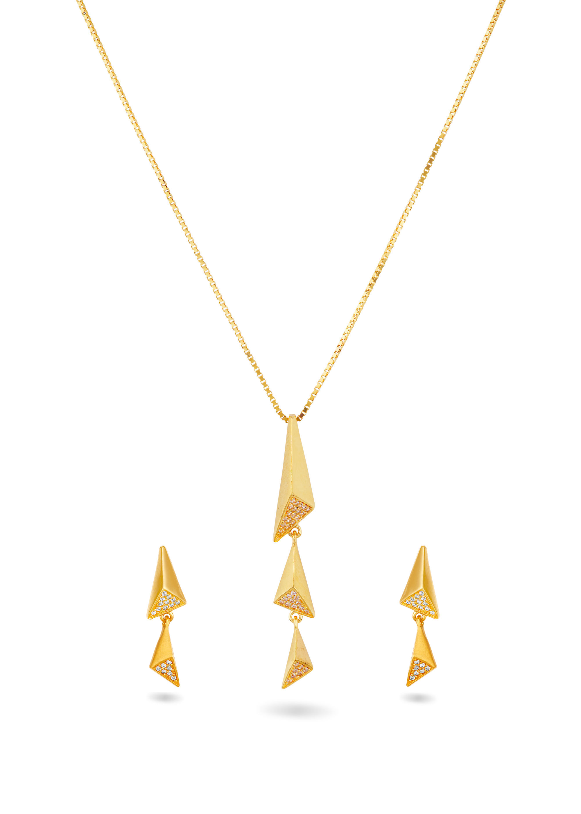 Whispers of Matte Magic 22K Gold Neckwear Set