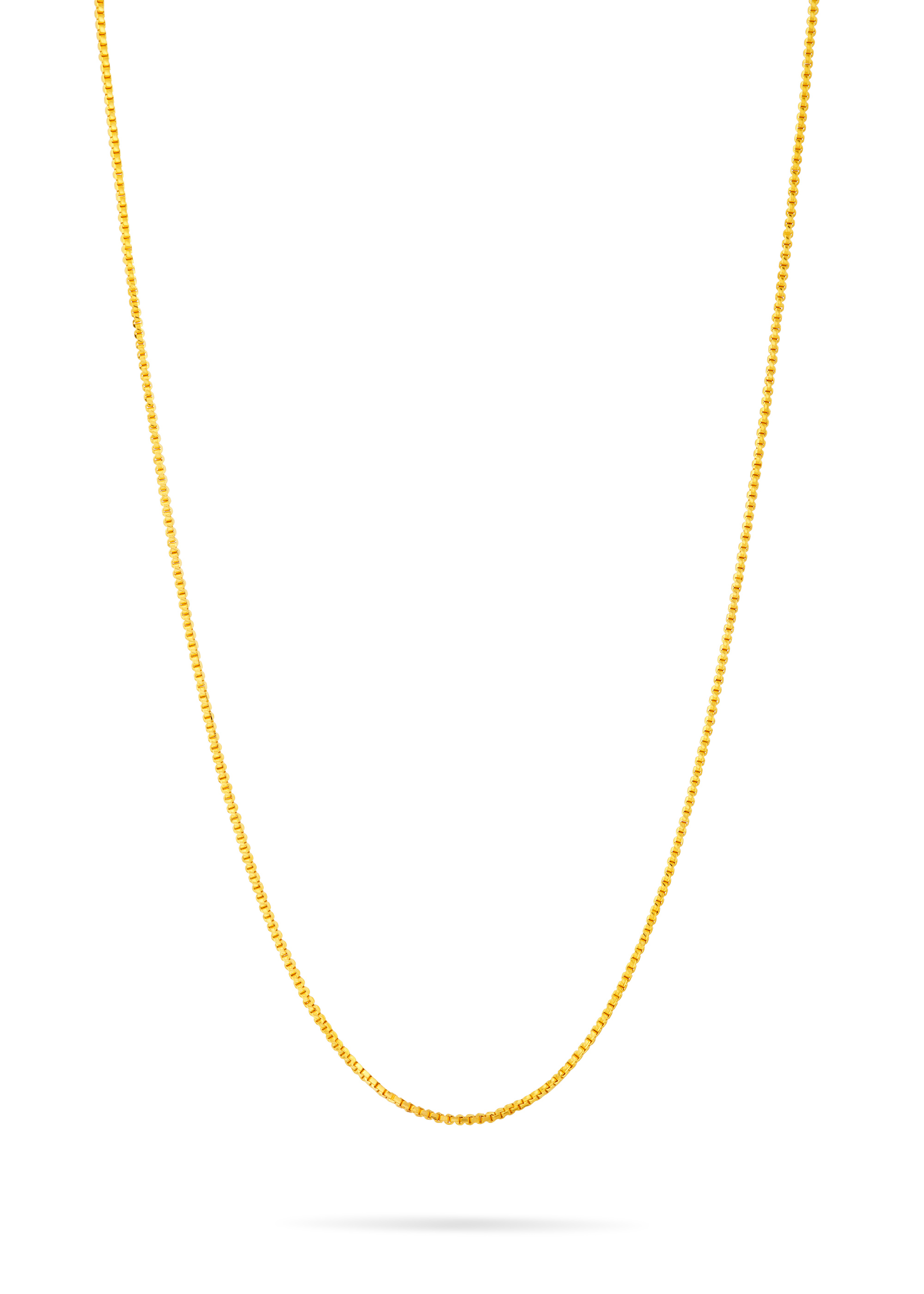 End-to-End Ball Pattern 22K Gold Chain