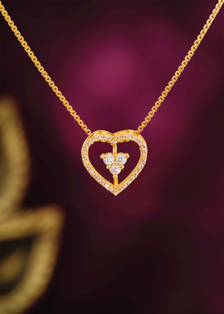 Heart Pendant 22K Gold Chain