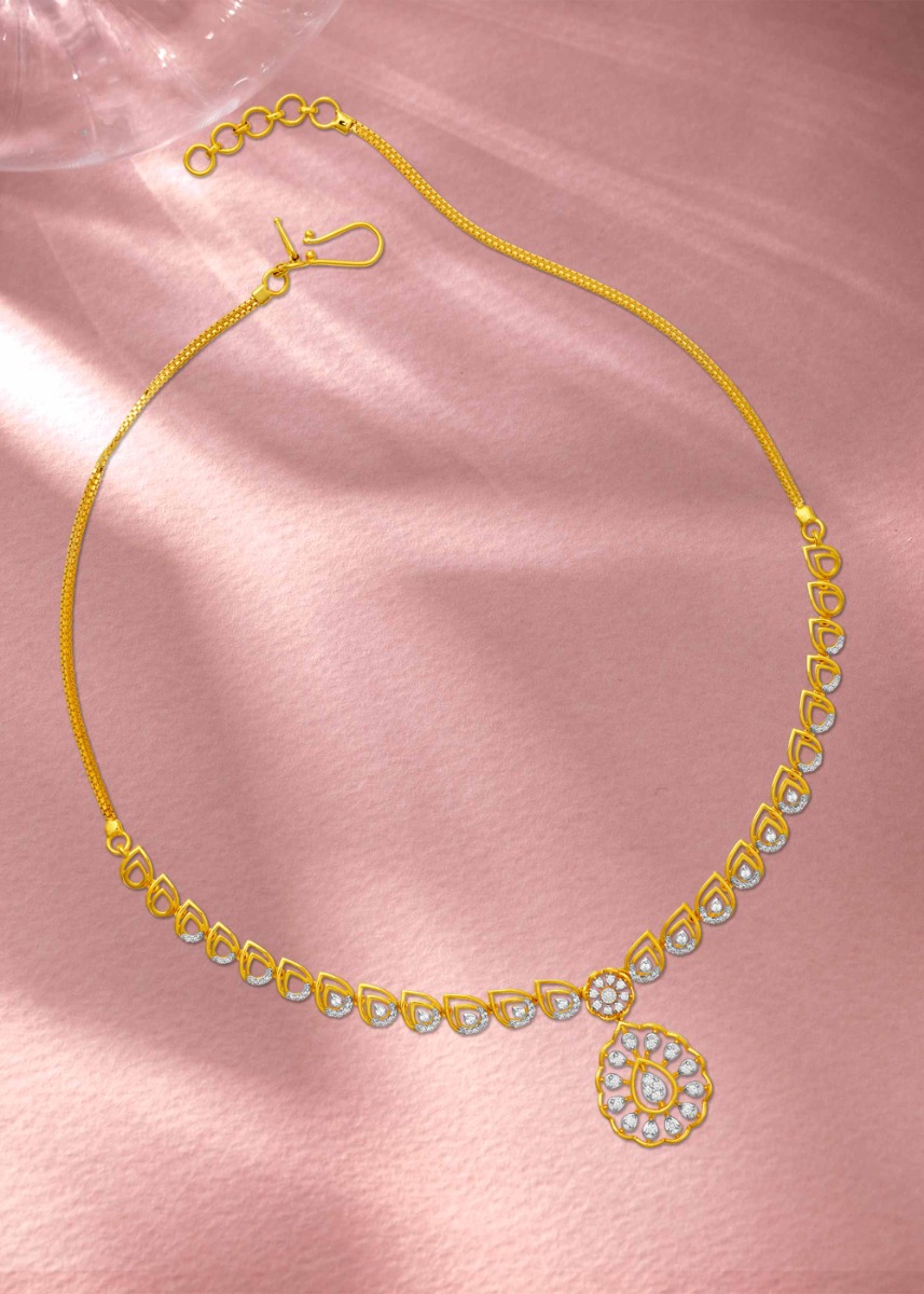 Dahlia Petal Diamond Necklace