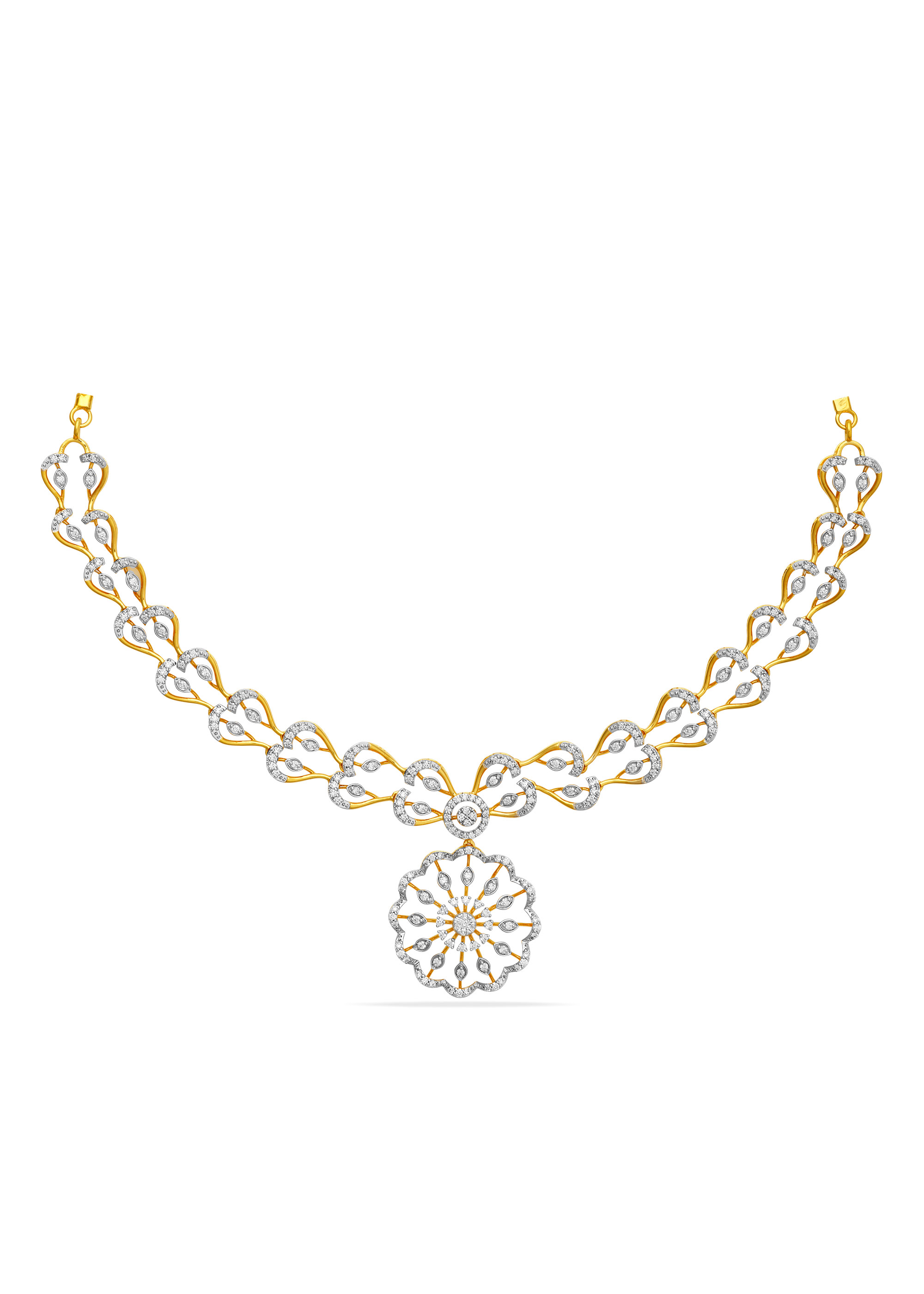 Sunflower Serenity Diamond Necklace