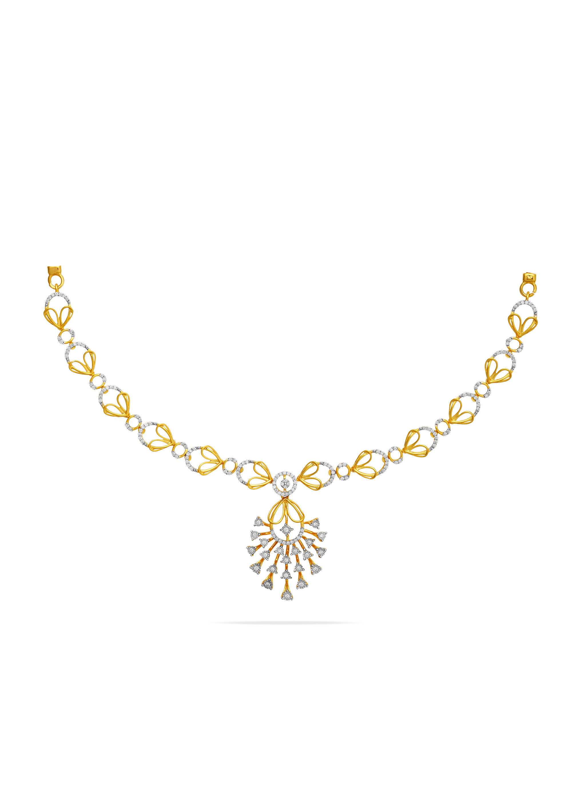 Floral Elegance Diamond Necklace