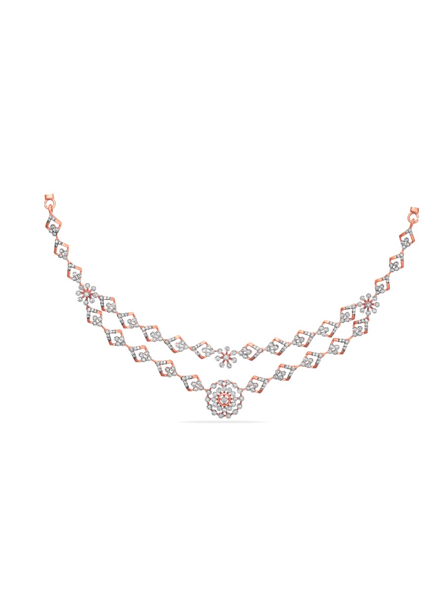 Floral Fractals Diamond Necklace